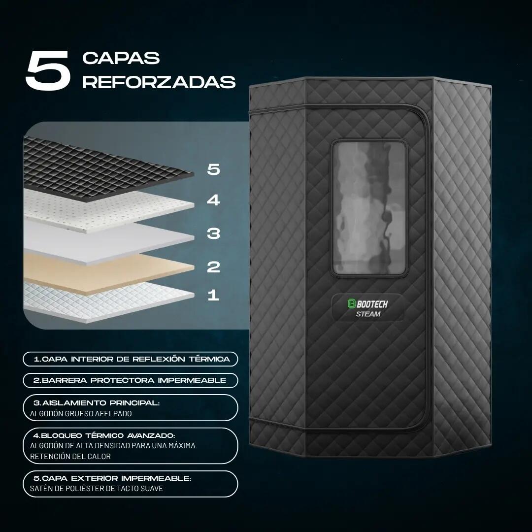 BS-STEAM – Sauna à vapeur pliable jusqu’à 70 °C, hammam à domicile 5/7