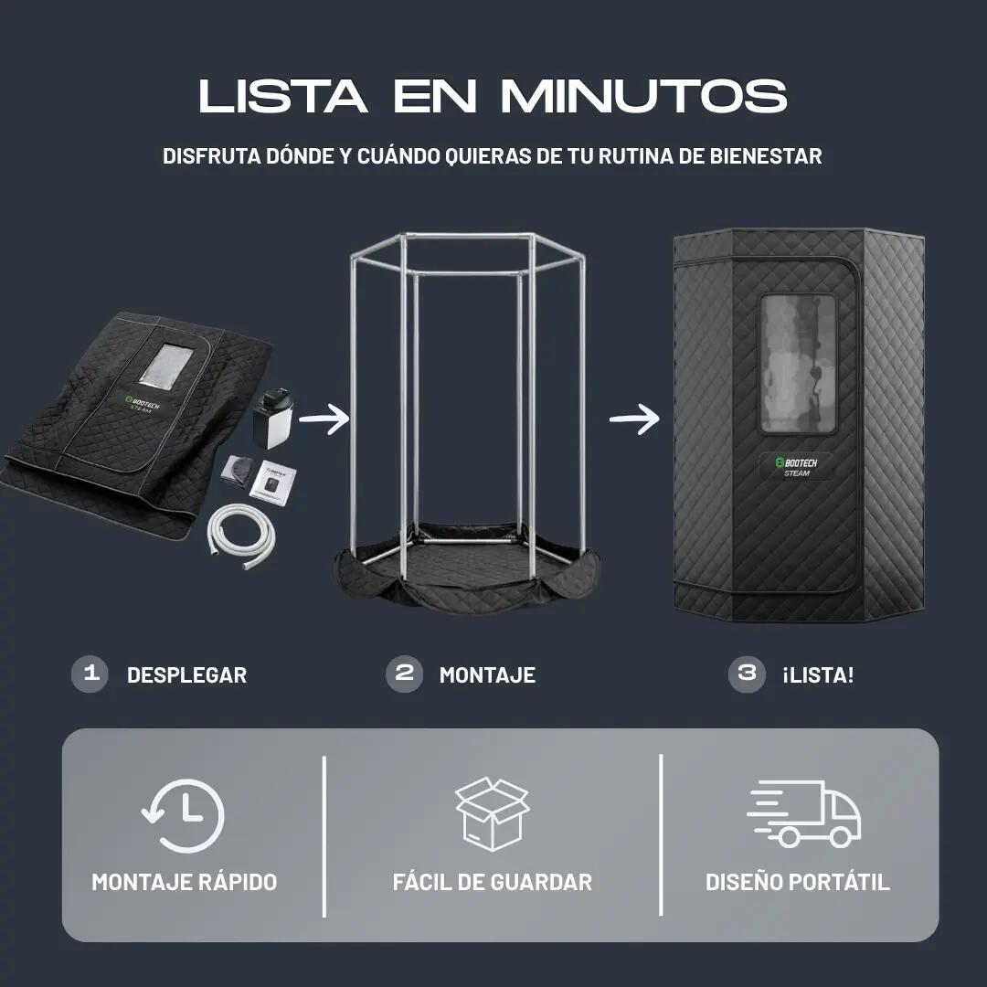 BS-STEAM – Sauna à vapeur pliable jusqu’à 70 °C, hammam à domicile 4/7