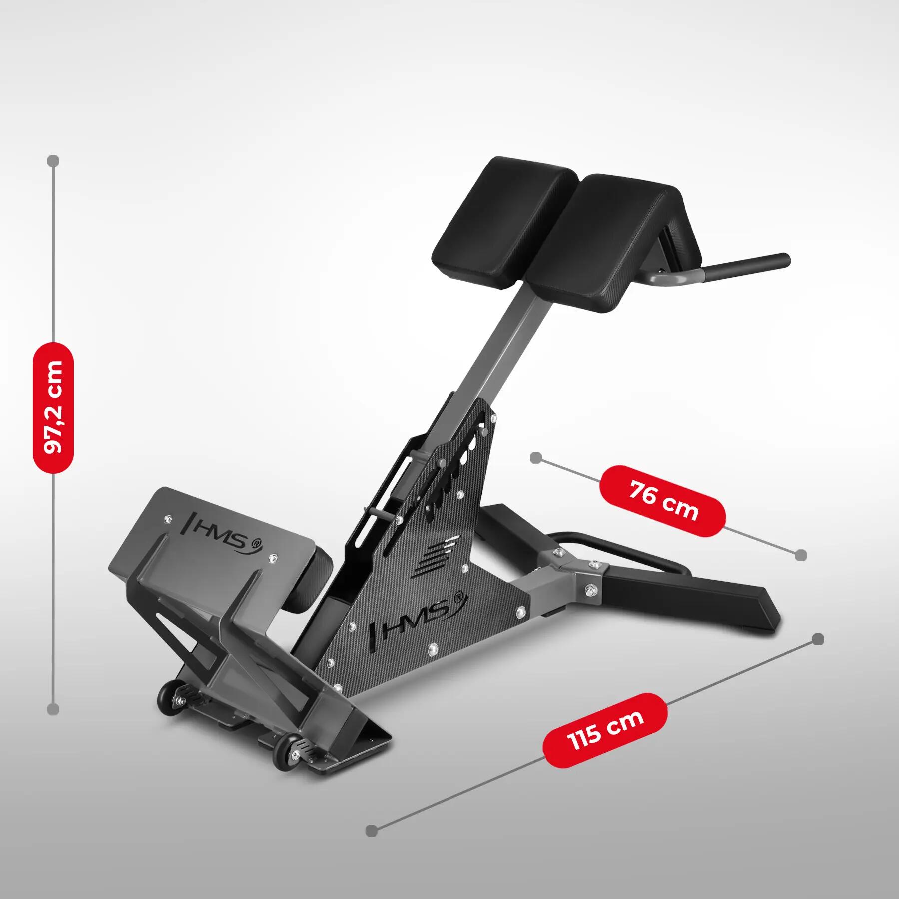 Banc romain multifonction réglable avec poignées pour dips HMS LR6815 6/9