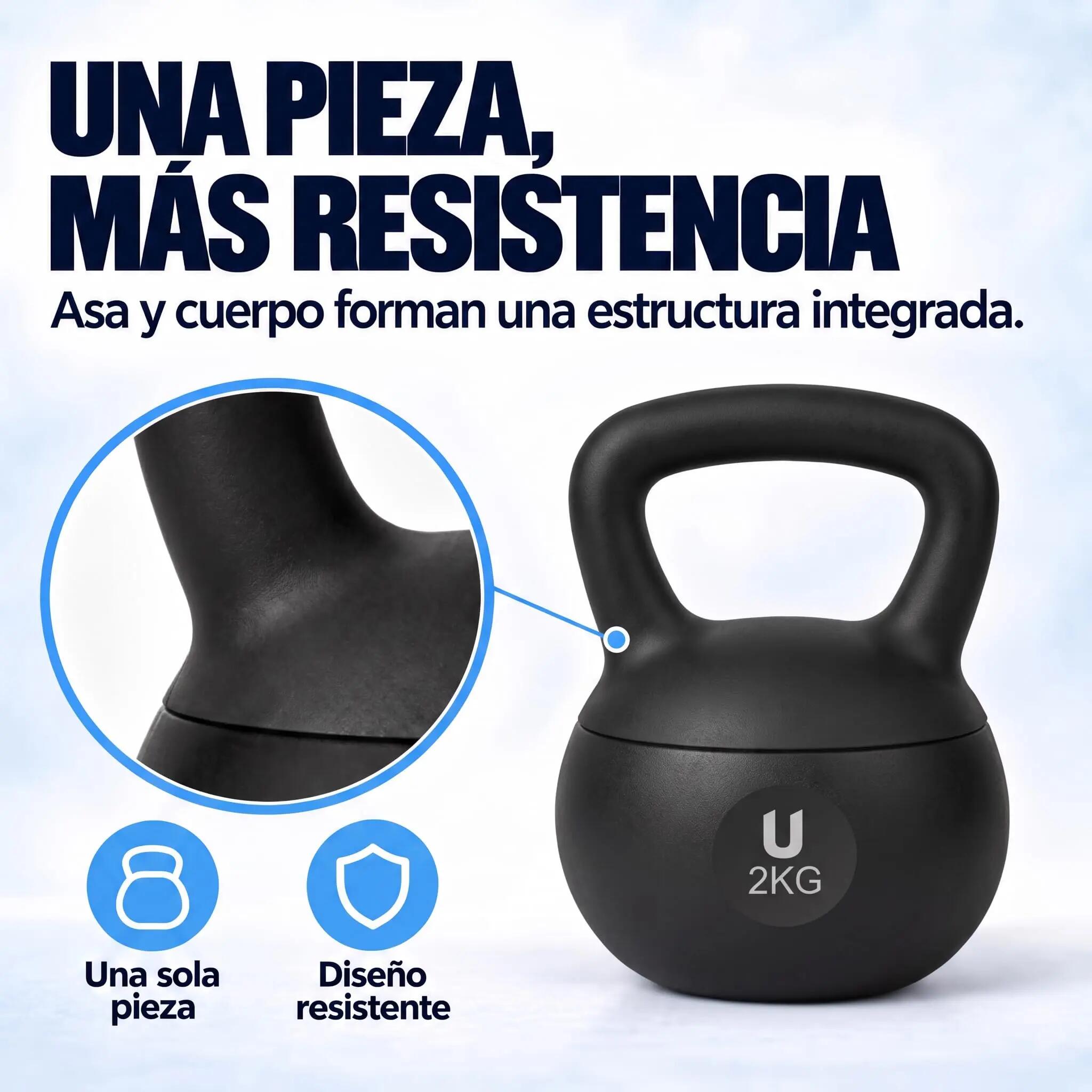 Unycos Nova Kettlebells 2 kgs Negro 8/9