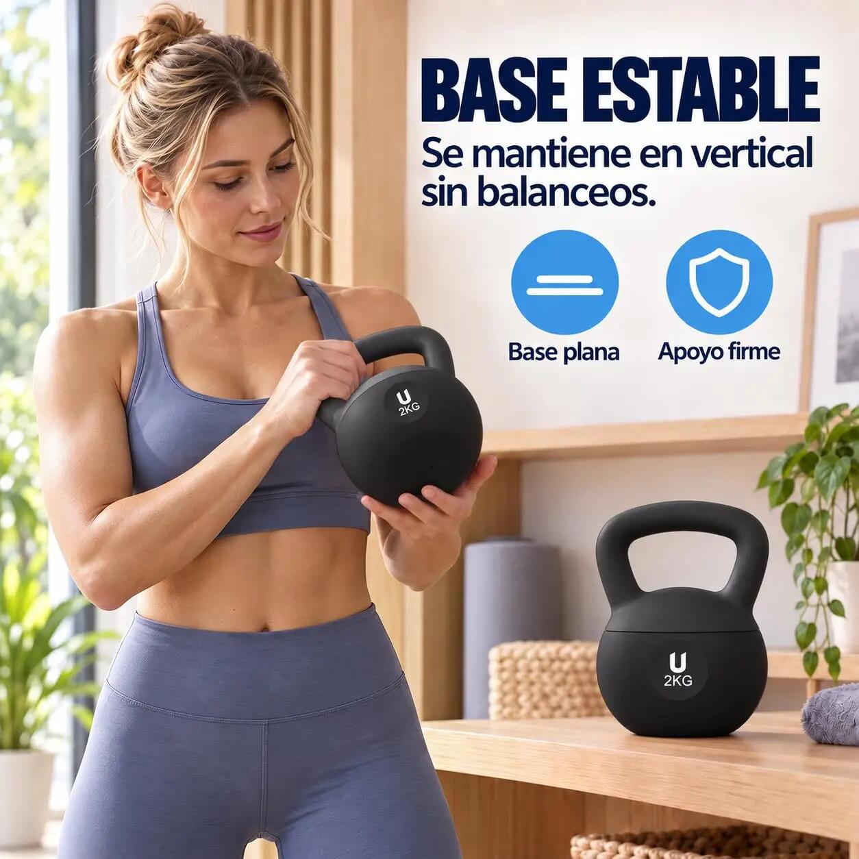 Unycos Nova Kettlebells 2 kgs Negro 6/9
