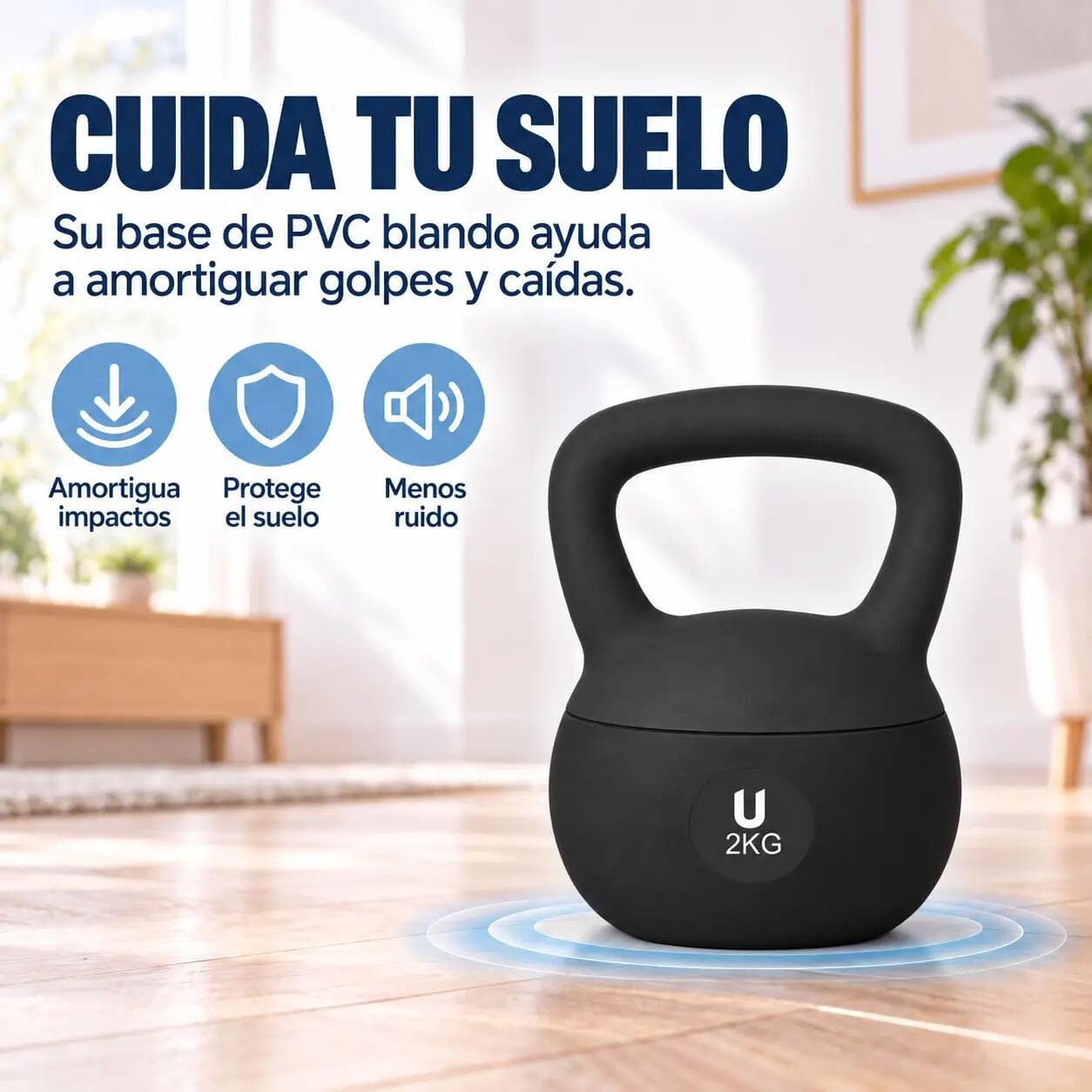 Unycos Nova Kettlebells 2 kgs Negro 4/9