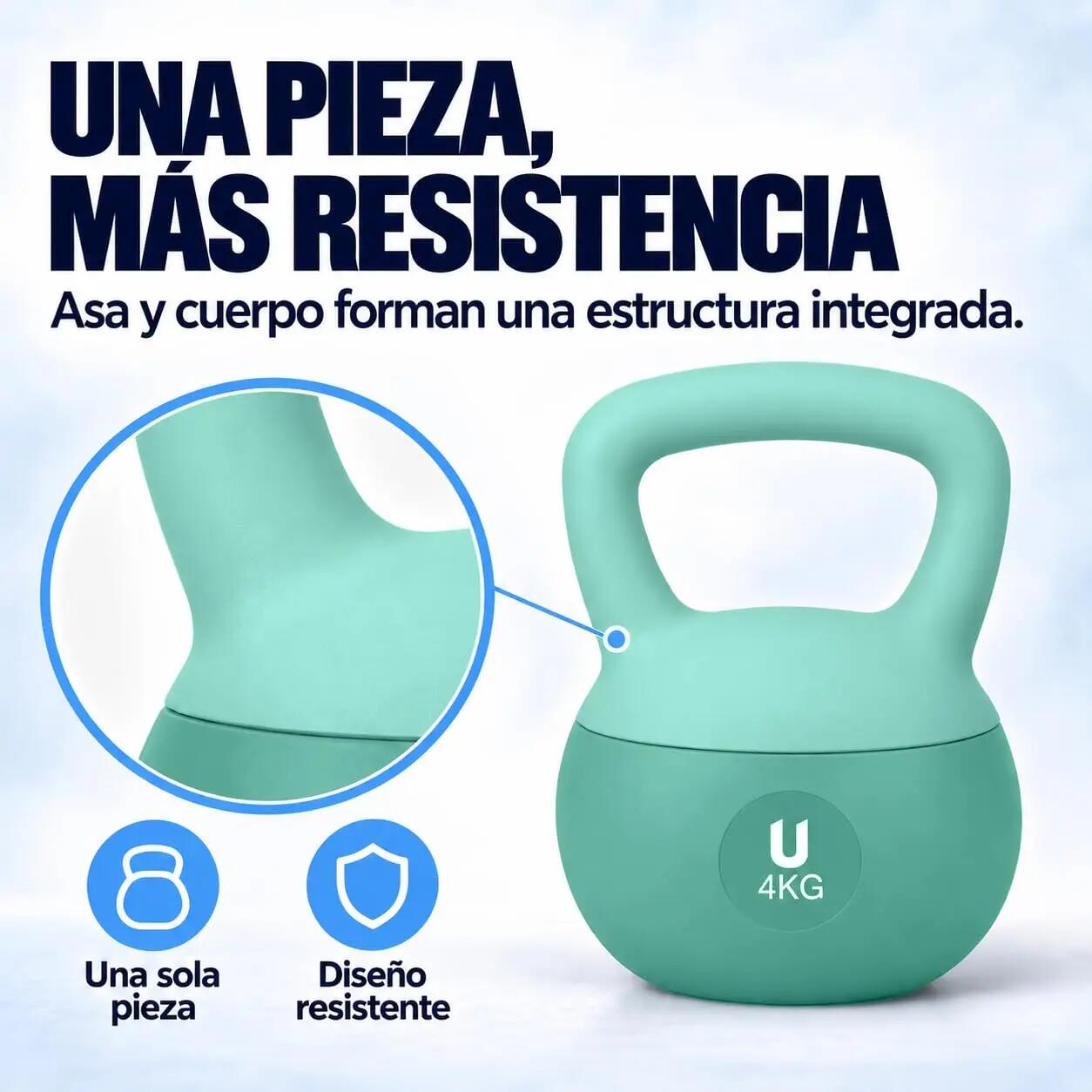 Unycos Nova Kettlebells 4 kgs Turquesa 8/9