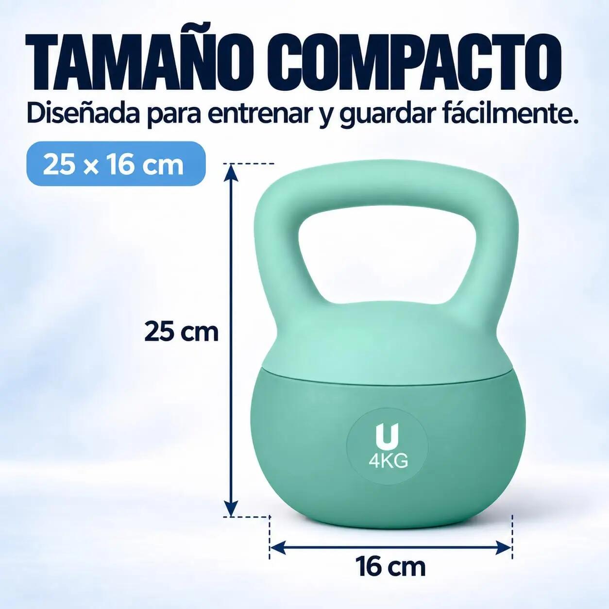 Unycos Nova Kettlebells 4 kgs Turquesa 7/9