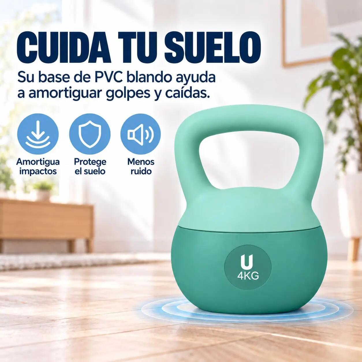 Unycos Nova Kettlebells 4 kgs Turquesa 4/9
