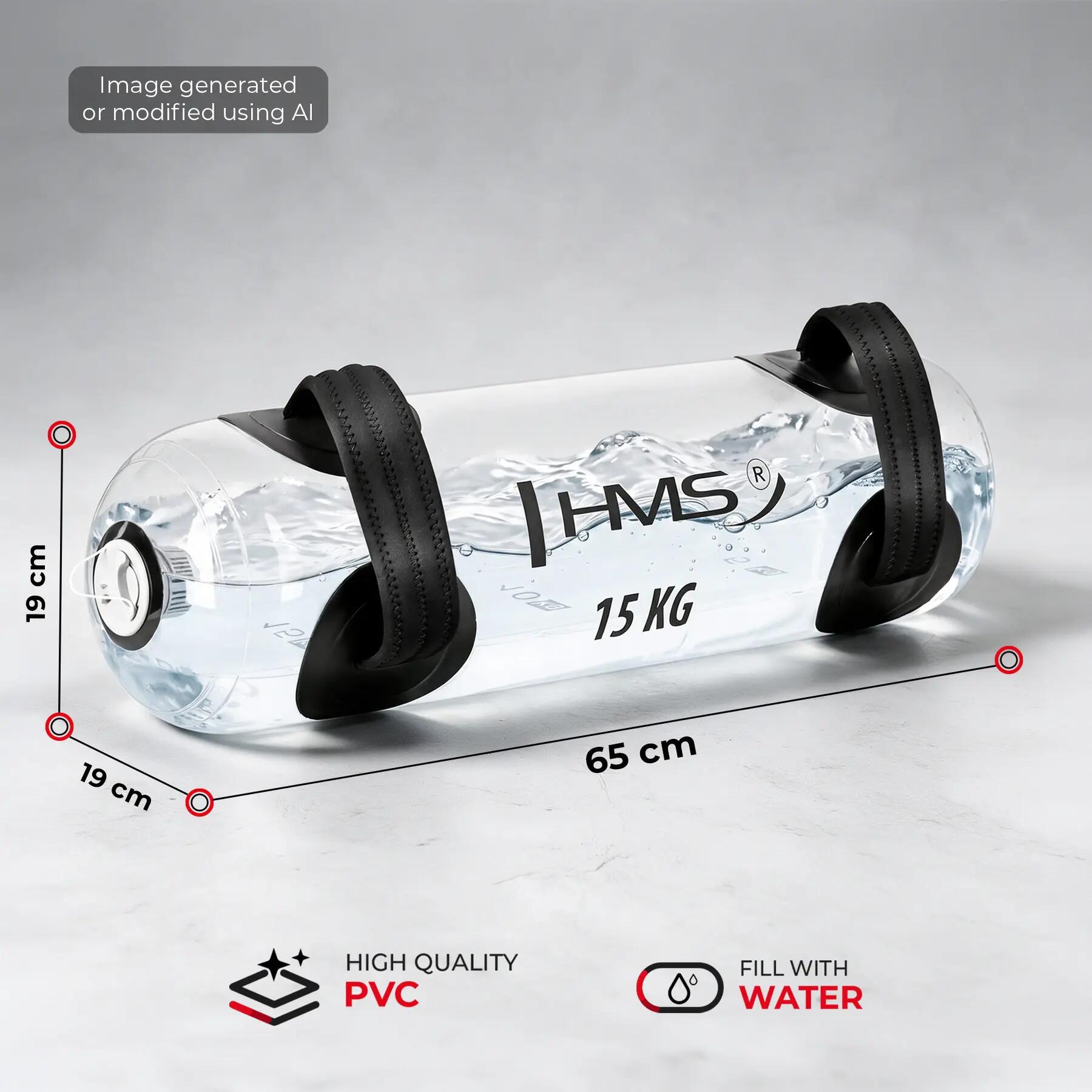 Trainingszak met water, 15 kg, met 2 handgrepen – HMS WAB15 Aqua Powerbag 5/9