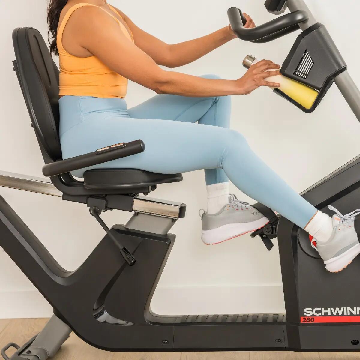 Bicicleta reclinada 280R magnética, 100 níveis, Bluetooth FTMS, Kinomap Zwift 7/8