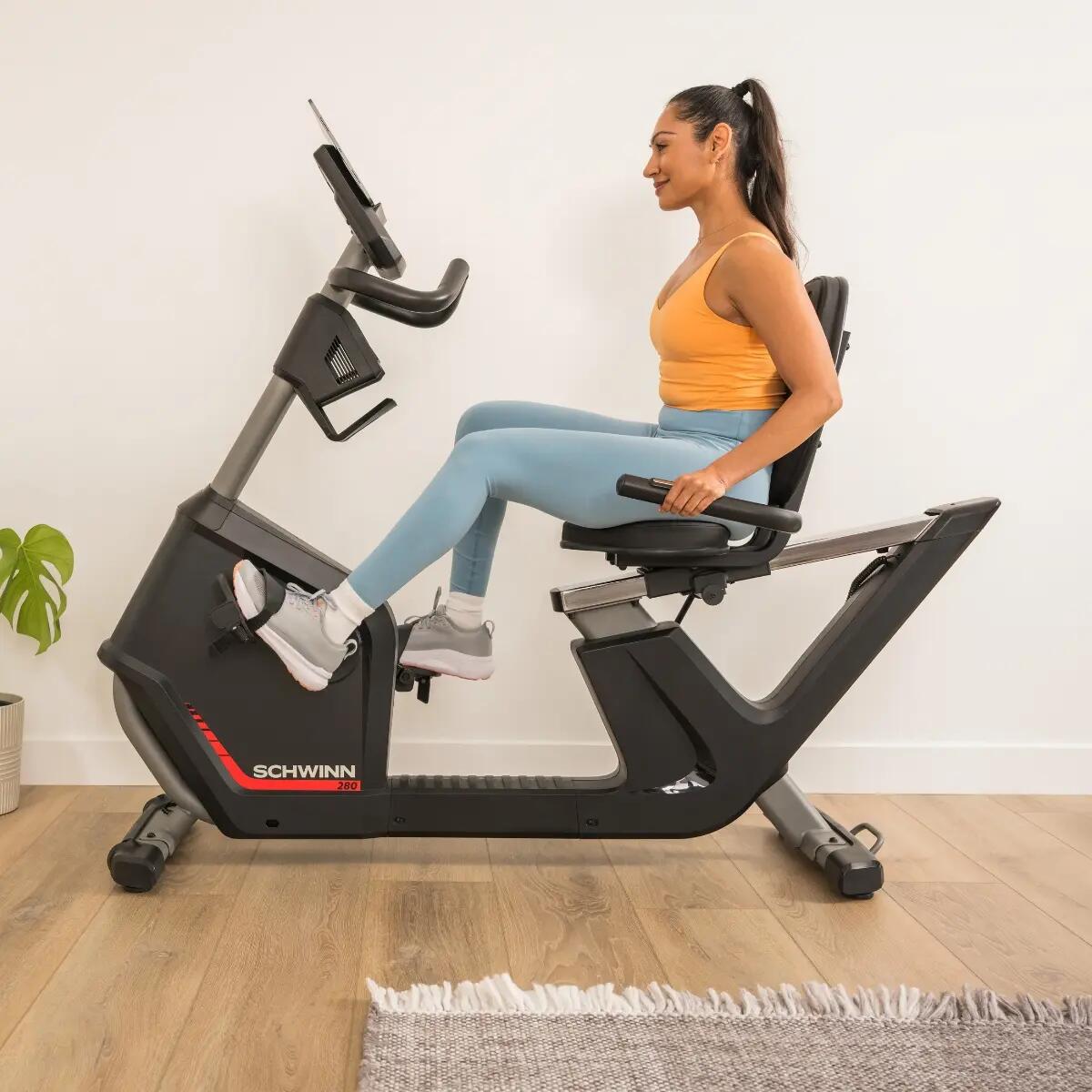 Bicicleta reclinada 280R magnética, 100 níveis, Bluetooth FTMS, Kinomap Zwift 4/8