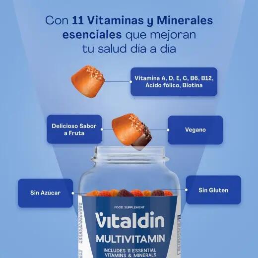 Gominolas de Multivitaminas sin Azúcar para adultos 12/12