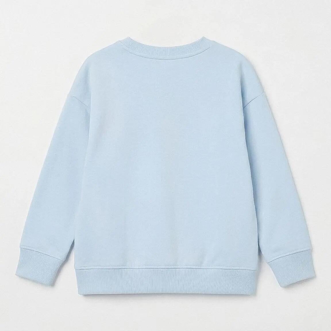Sudadera Infantil Disney/Frozen Elsa de Algodón French Terry Azul Claro 2/7
