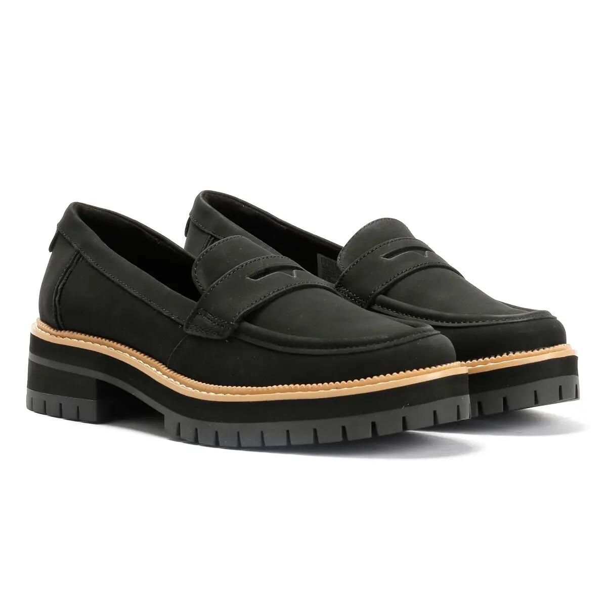 TOMS Cara Leather Women's Black Loafers 1/6