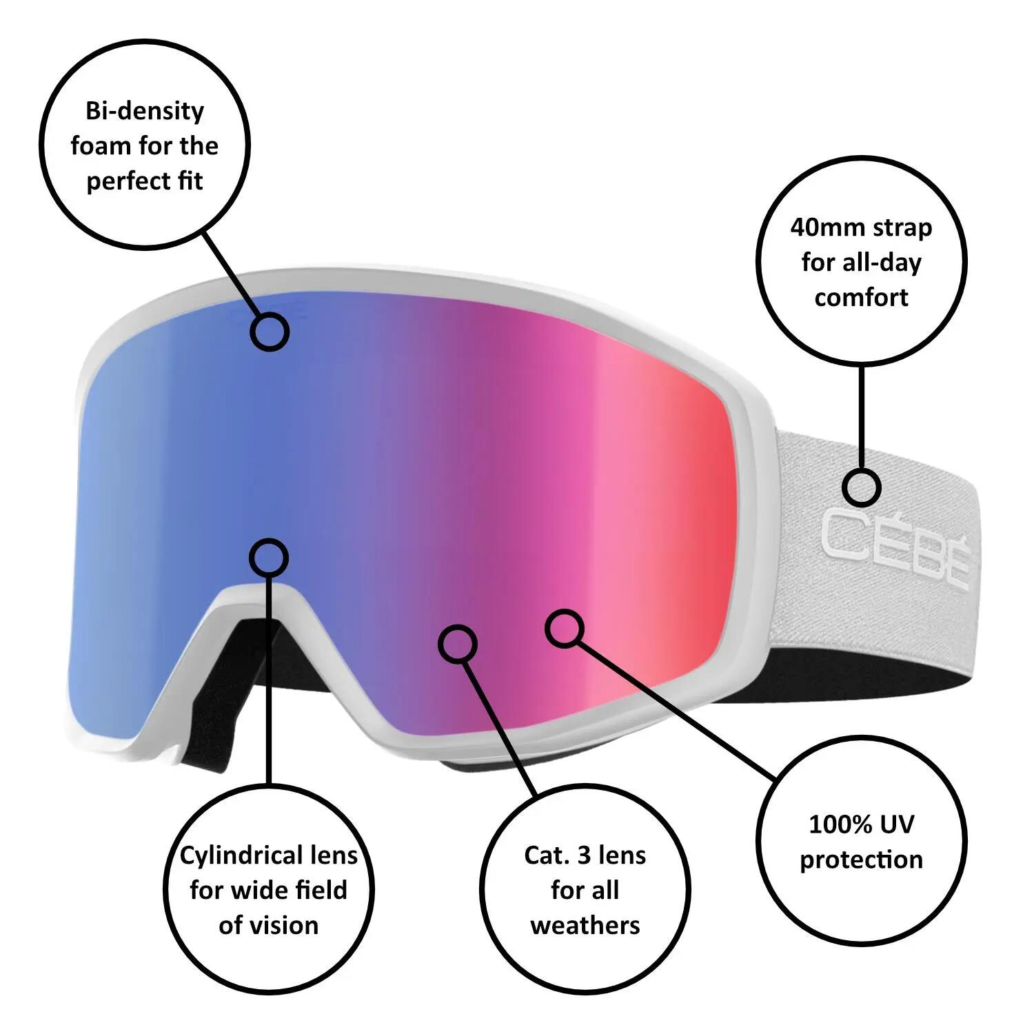Cebe Razor 2 Cat 3 Men's Ski/Snowboard Goggles 2/4