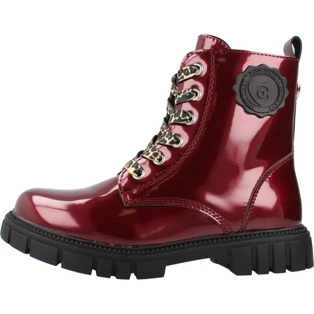 Buty CONGUITOS COSH244018 MILITARY BOOTS PATENT Bordeaux 2/5
