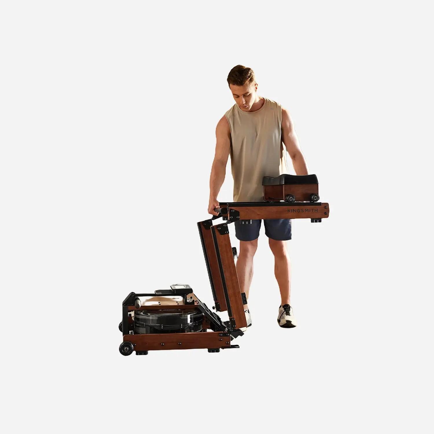 Rameur à eau pliable en bois avec plateau table WR3L 5/14