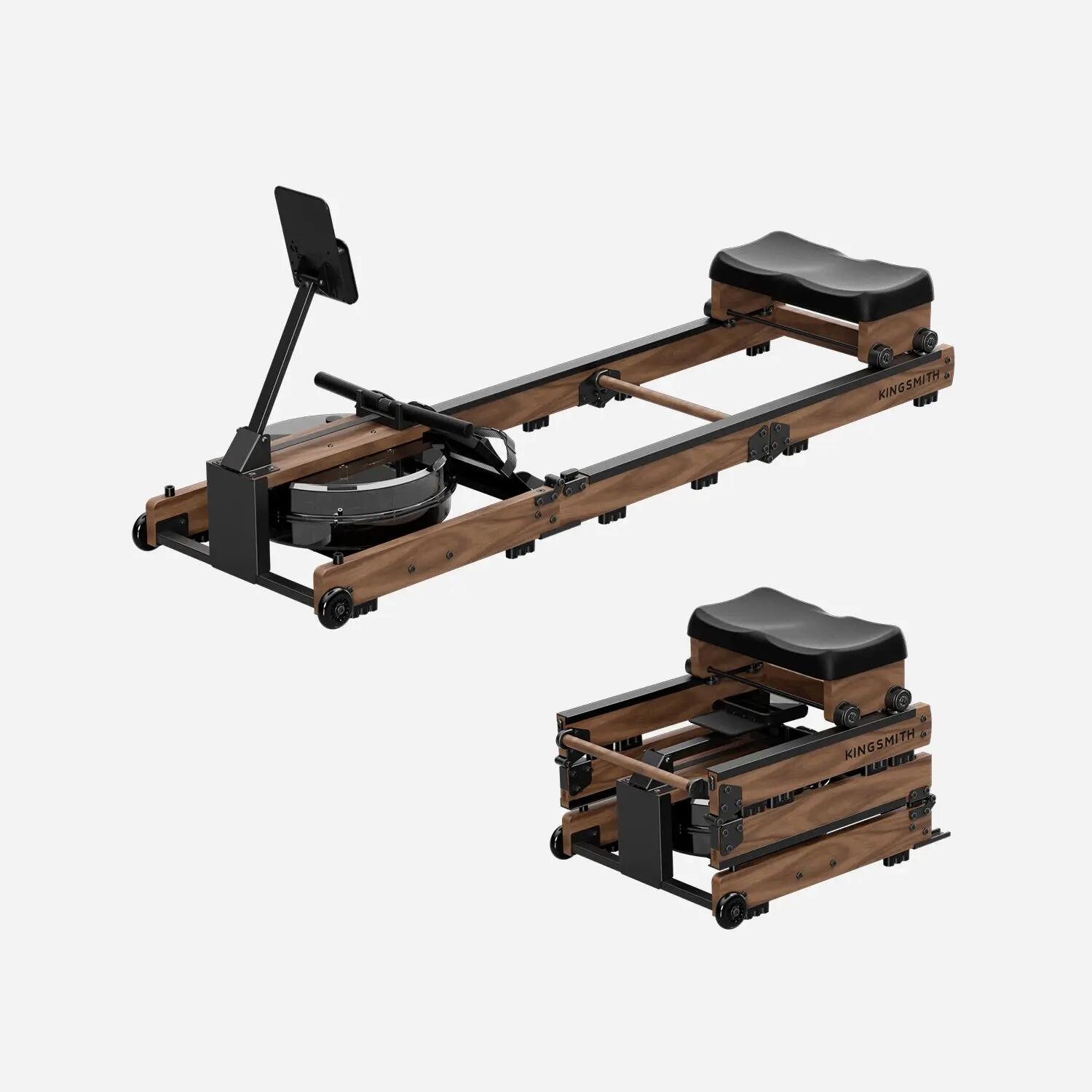 Rameur à eau pliable en bois avec plateau table WR3L 2/14