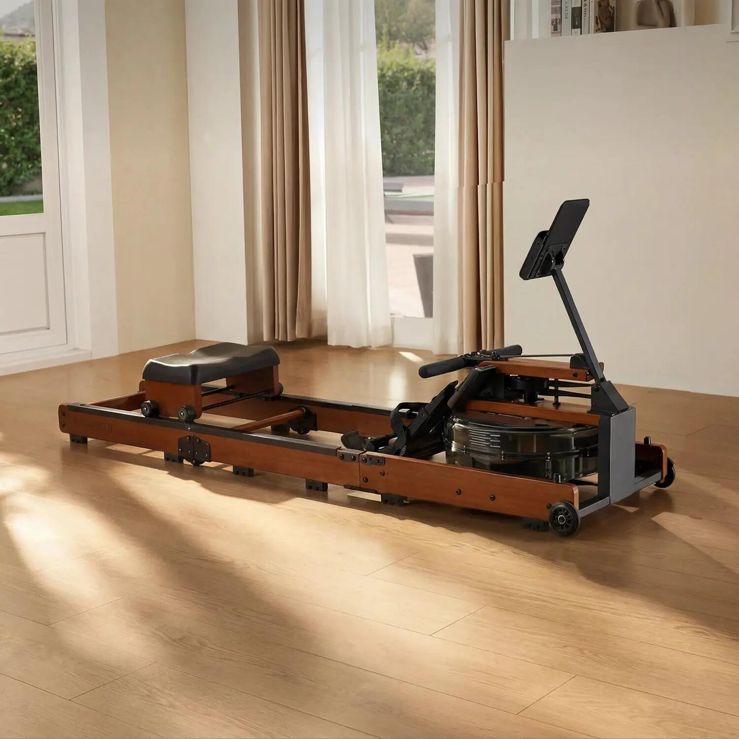 Rameur à eau pliable en bois avec plateau table WR3L 12/14