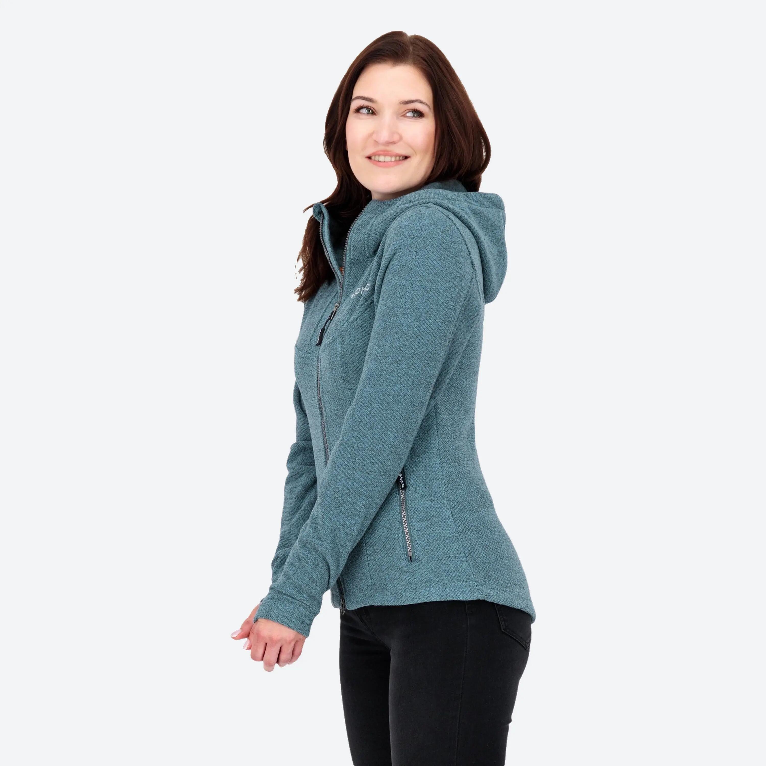 Femme - Veste tricot polaire - avec capuche, aspect chiné - GLORY MAY 6/6