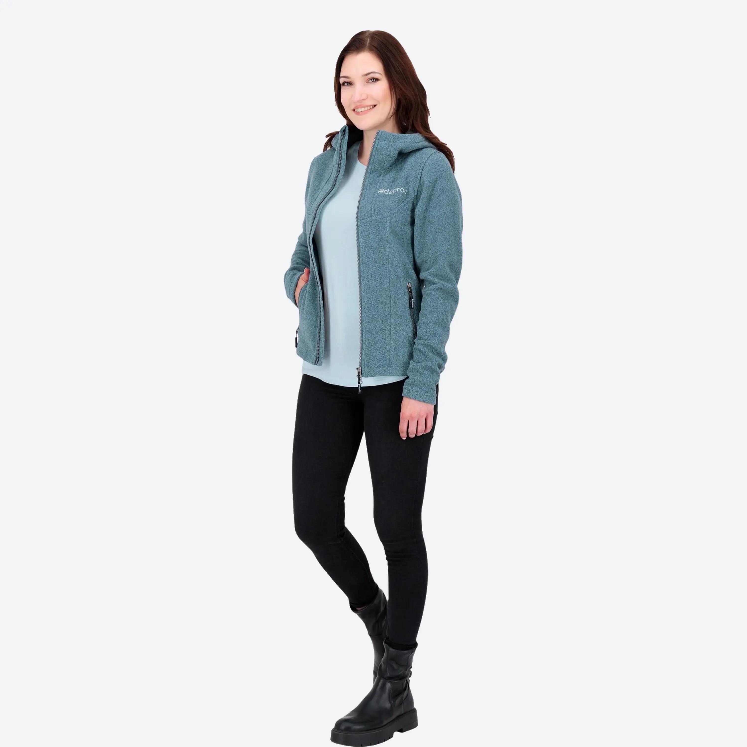 Femme - Veste tricot polaire - avec capuche, aspect chiné - GLORY MAY 5/6