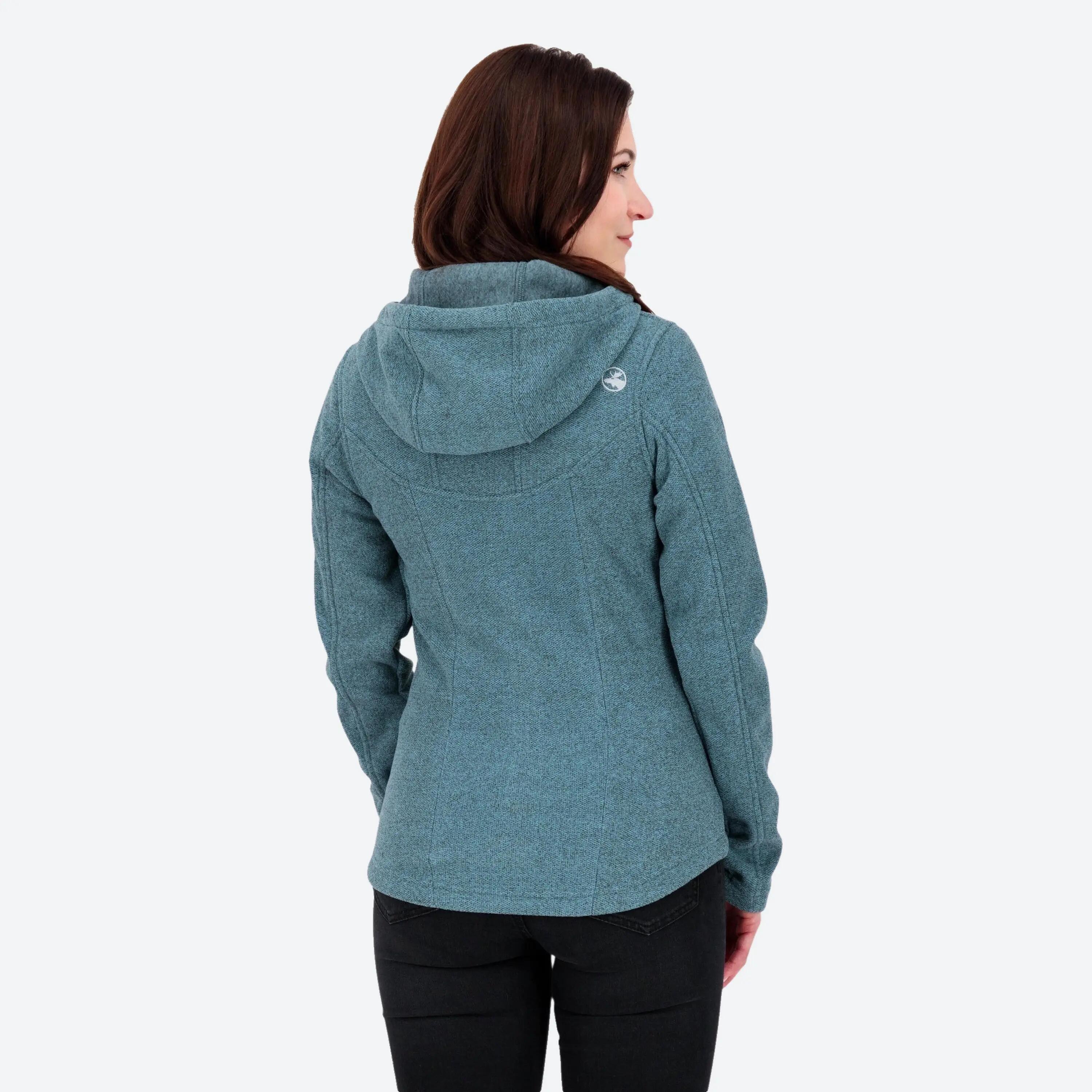 Femme - Veste tricot polaire - avec capuche, aspect chiné - GLORY MAY 3/6