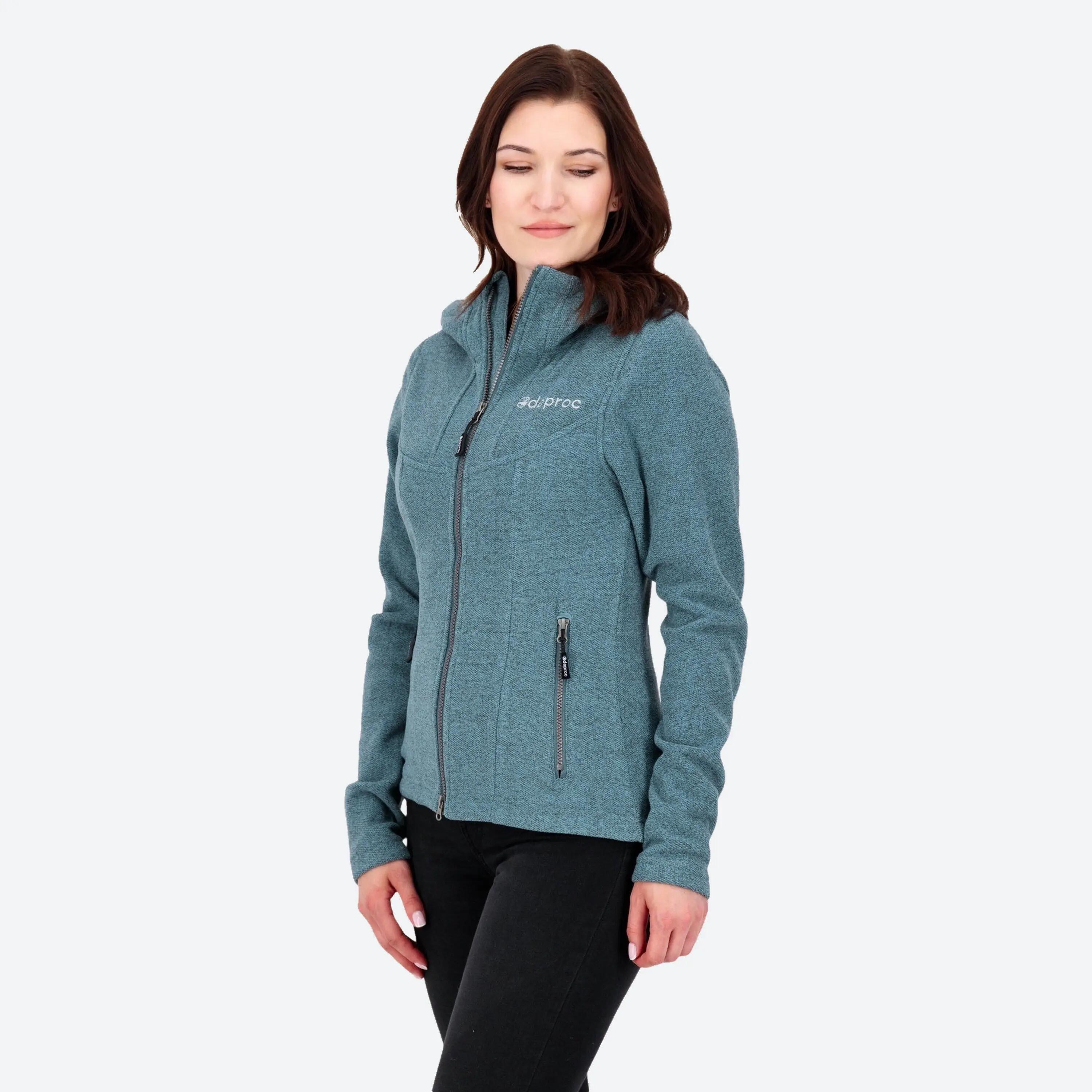 Femme - Veste tricot polaire - avec capuche, aspect chiné - GLORY MAY 2/6