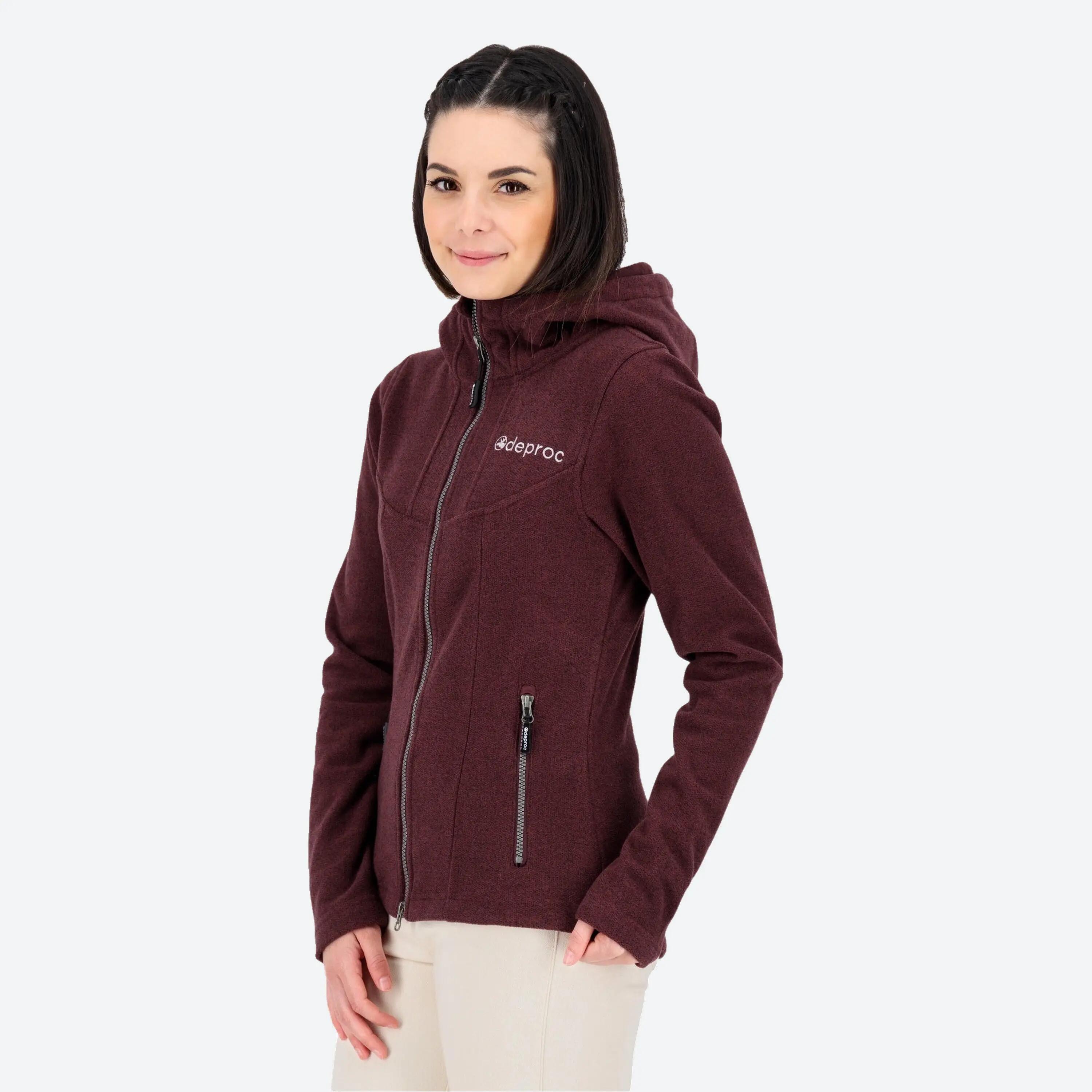 Damen - Strickfleecejacke - mit Kapuze, Melange-Optik - GLORY MAY 5/5