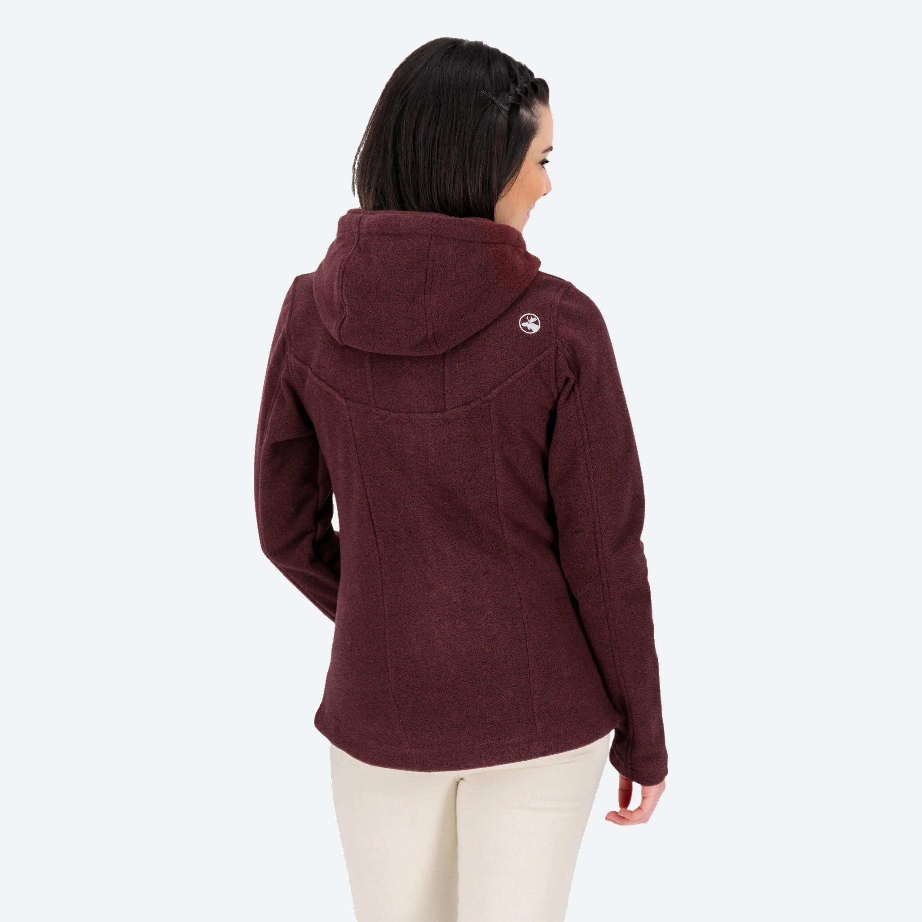 Damen - Strickfleecejacke - mit Kapuze, Melange-Optik - GLORY MAY 3/5