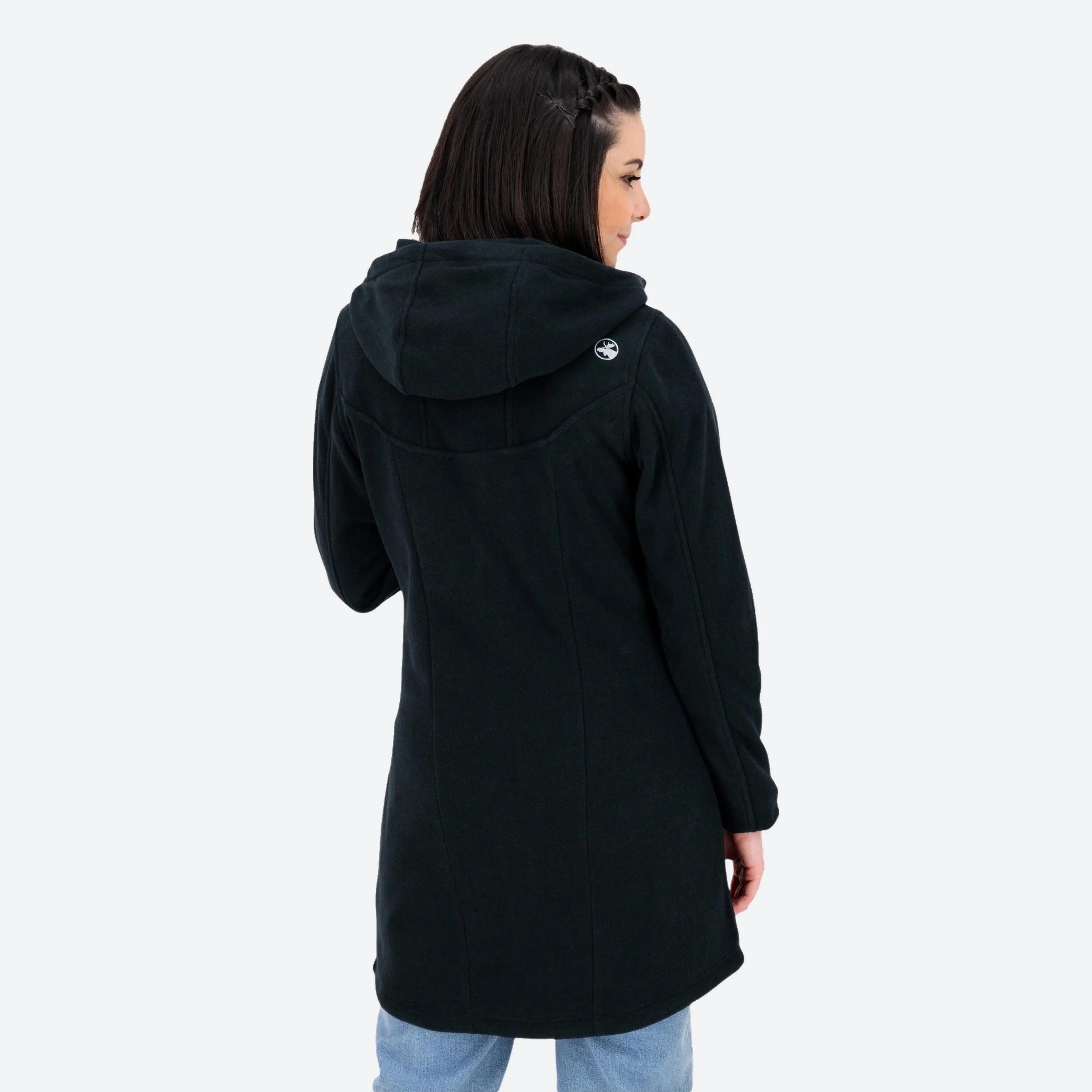 Femme - Manteau tricot polaire - avec capuche, aspect chiné - GLORY APRIL 3/6