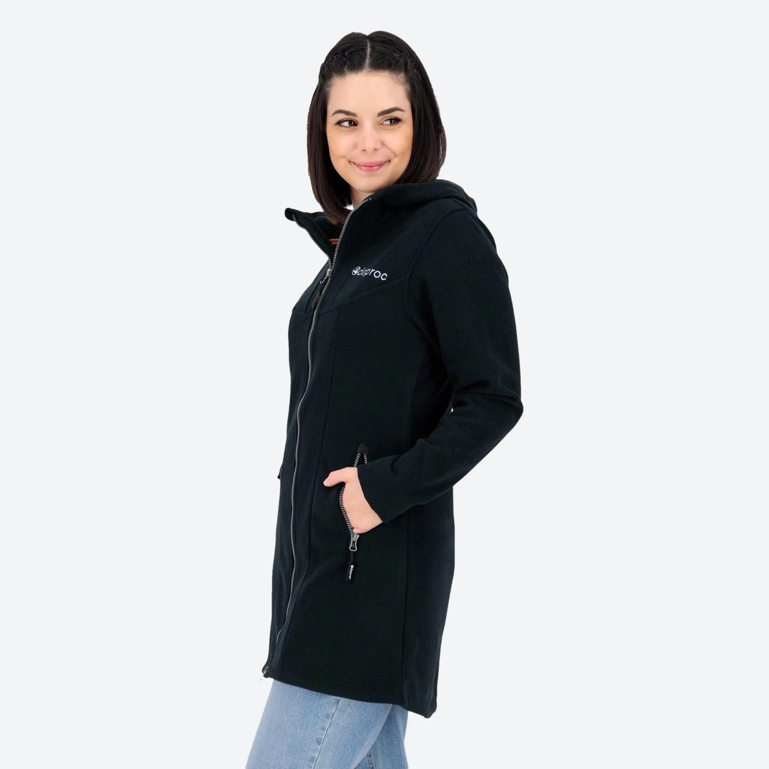Femme - Manteau tricot polaire - avec capuche, aspect chiné - GLORY APRIL 2/6