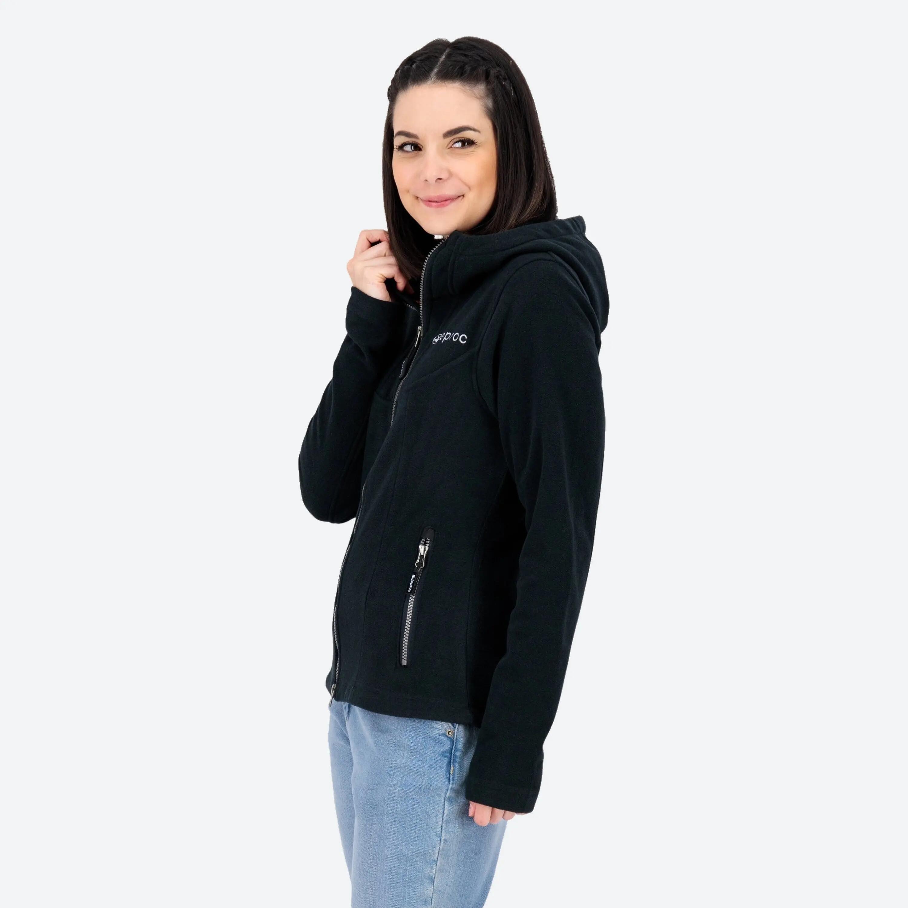 Femme - Veste tricot polaire - avec capuche, aspect chiné - GLORY MAY 2/5