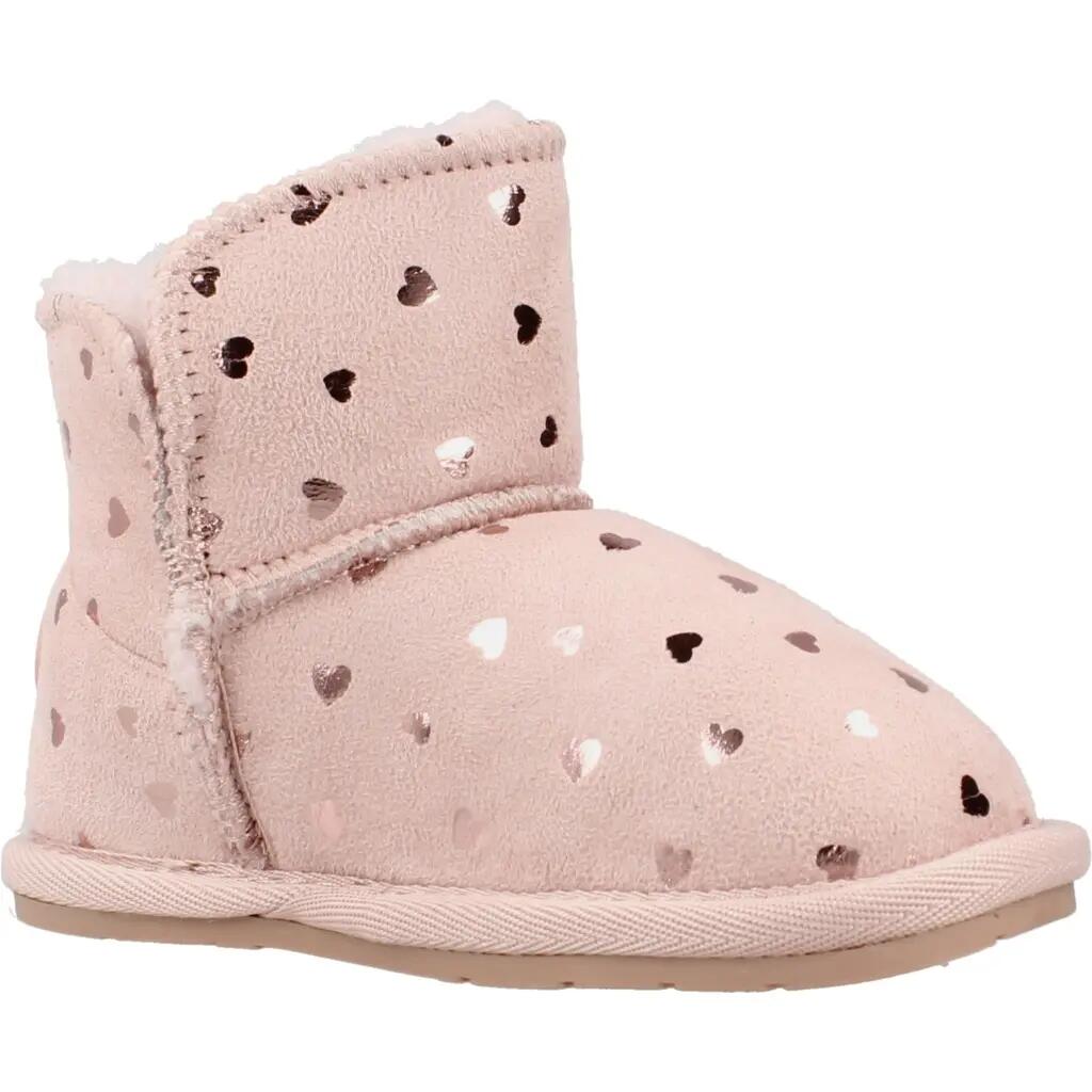 Botas Australianas de Bebé Barefoot con Estampado de Corazones en Rosa Claro 5/5