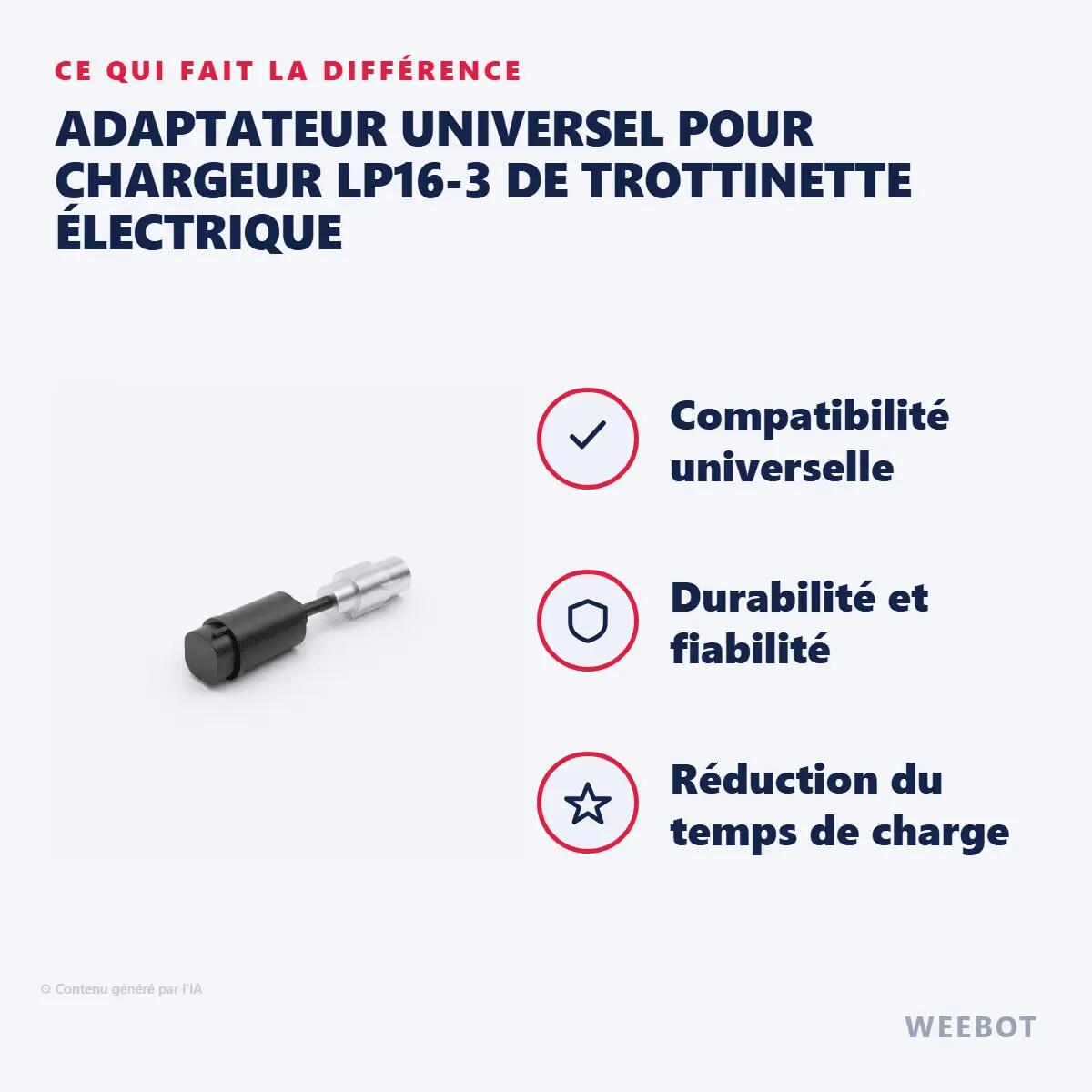 Adaptateur Universel pour Chargeur LP16-3 de Trottinette Électrique 6/6