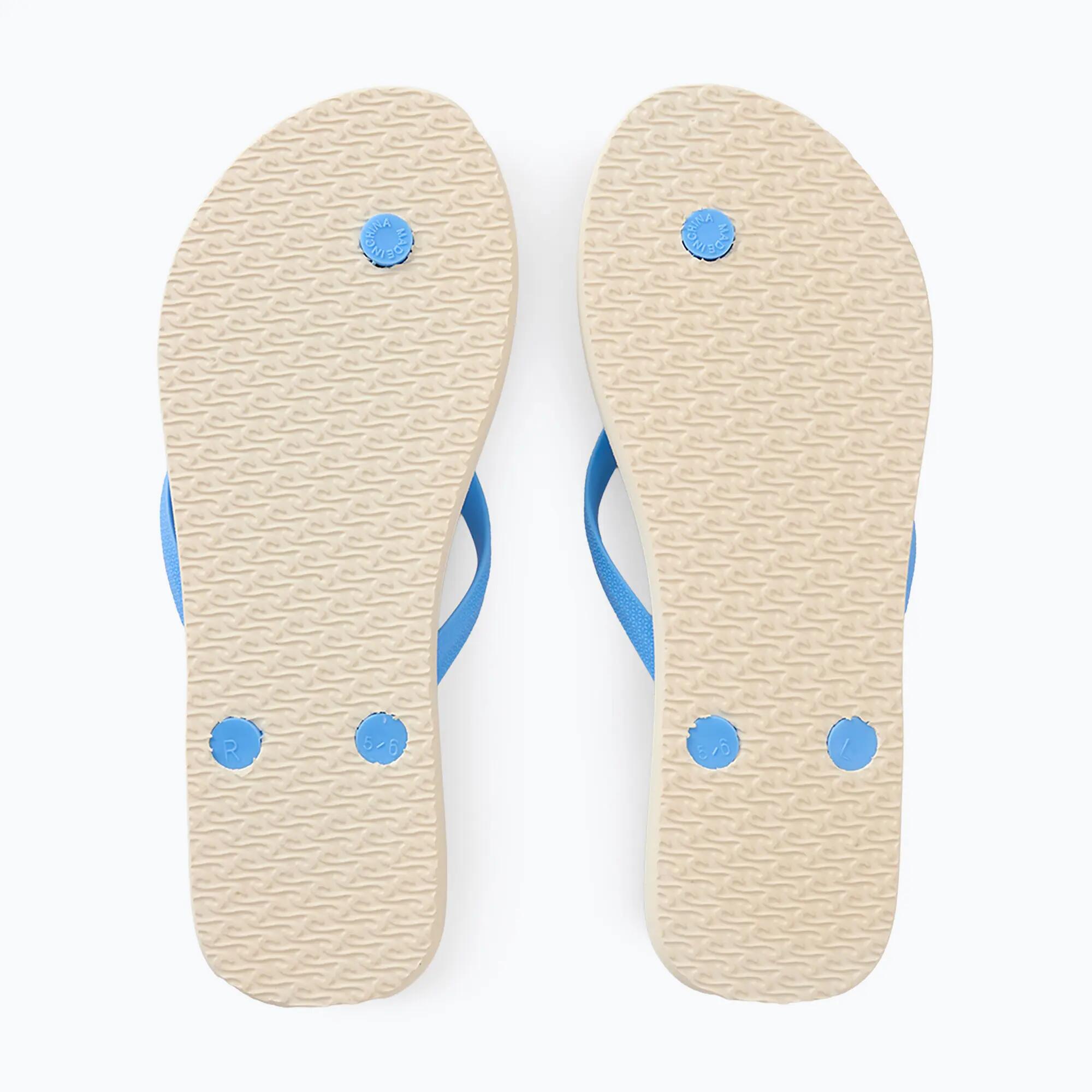 Teenslippers Unisex Bondi Bloom - Natural/Blue 4/8