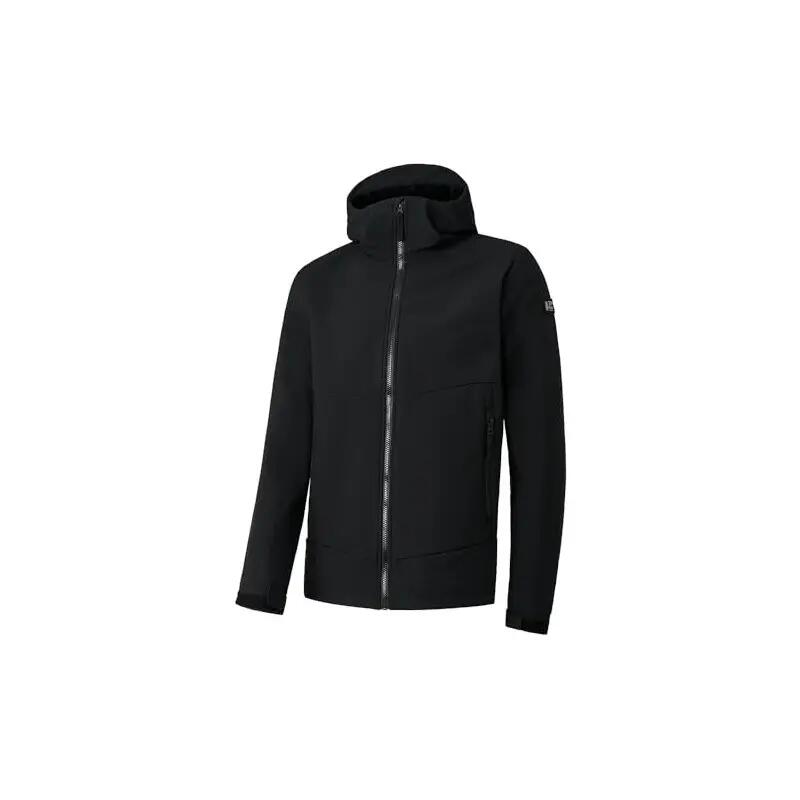 Chaqueta softshell - Hombre - Capucha, 10k/10k, elástica - Benton JKT M - Negra 3/4