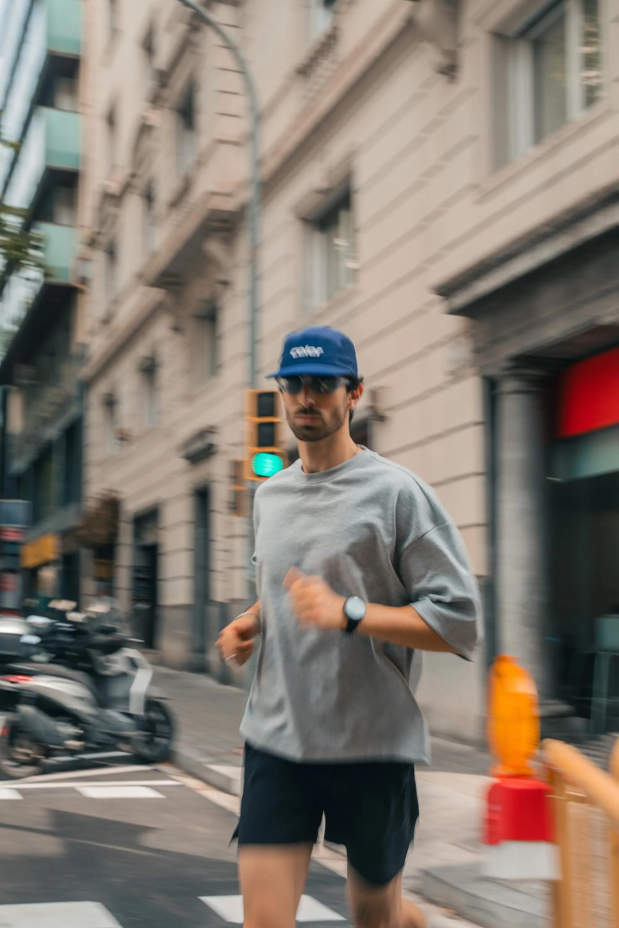 Boné Running Unissexo Microperfurado Respirável BETA Azul-céu 7/8