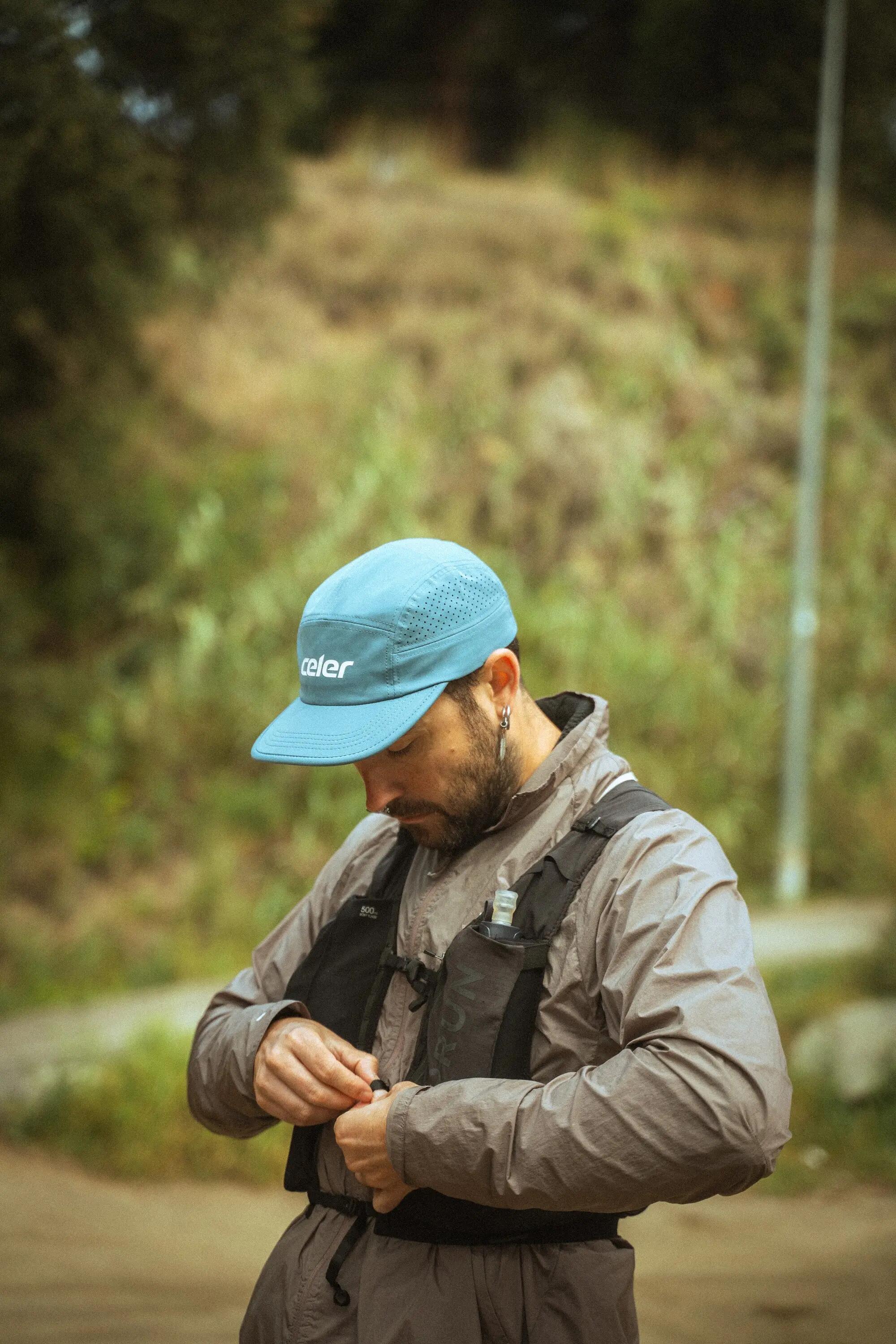 Gorra running Beta Navy Cap running Unisex Azul Celer 7/8