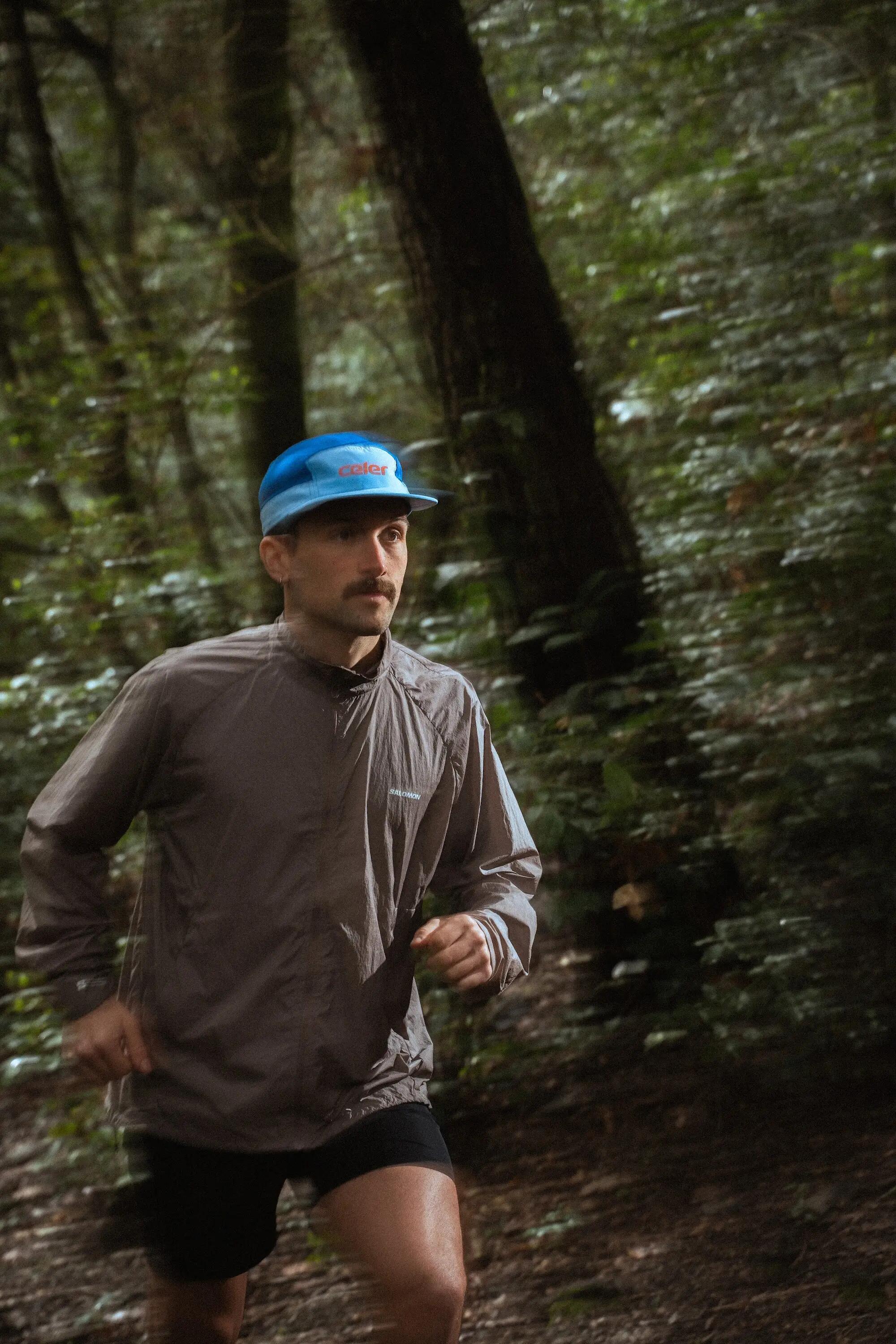 Gorra Running Unisex Ultraligera Transpirable ALPHA Azul 7/8