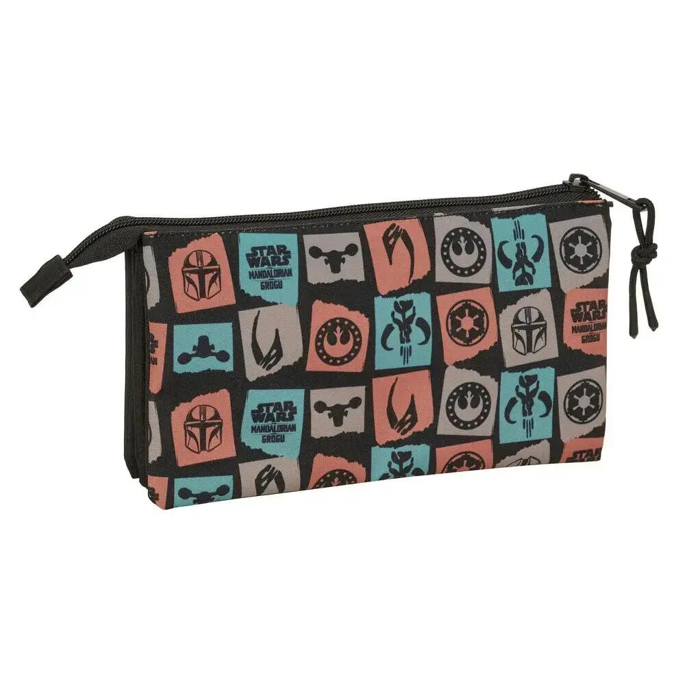Astuccio triplo per bambini con 3 cerniere, a tema The Mandalorian e Grogu 6/6