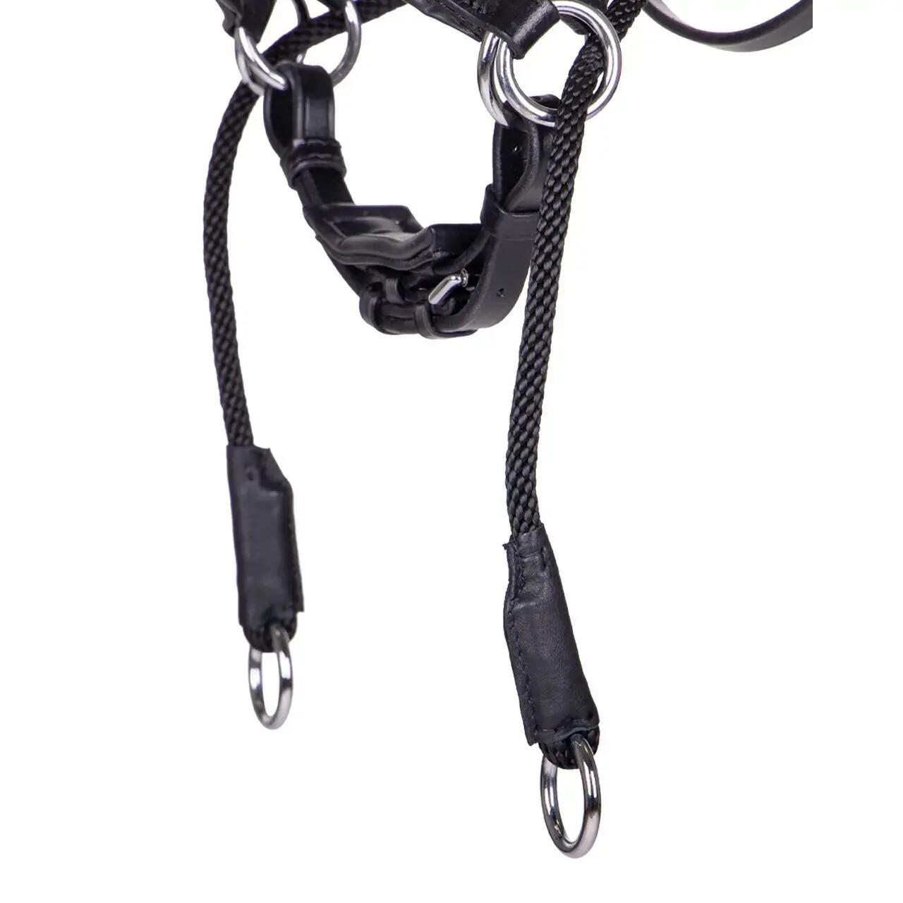Bridon sans mors pour cheval QHP Thunderbolt 4/4
