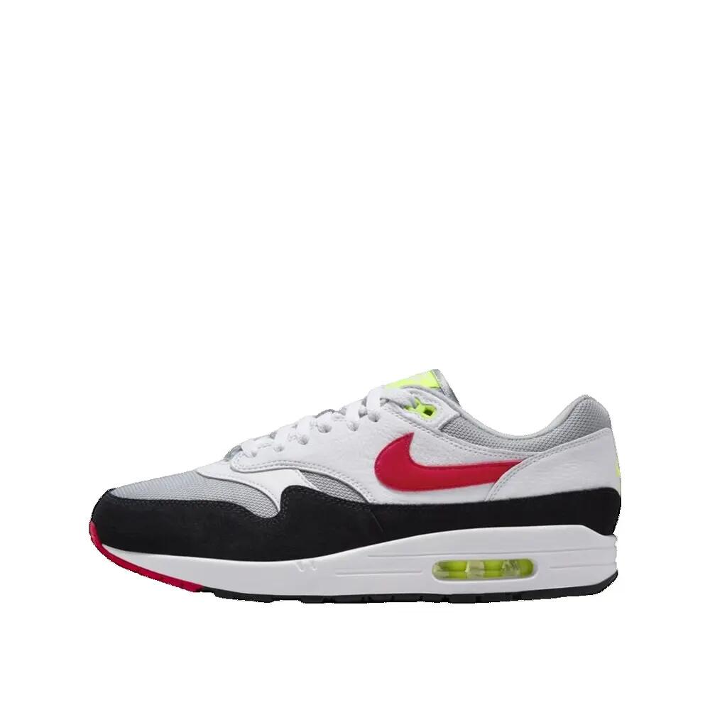 Calçado Nike Air Max 1 Branco/Preto/Vermelho 3/5