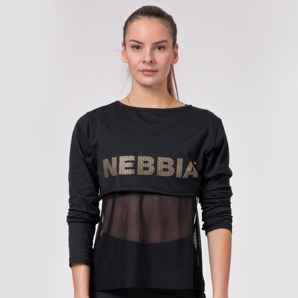 NEBBIA Sportovní Top Intense Mesh Black