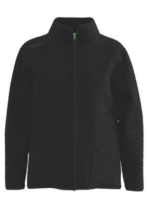 565 Overshirt en teddy fleece zippé noir