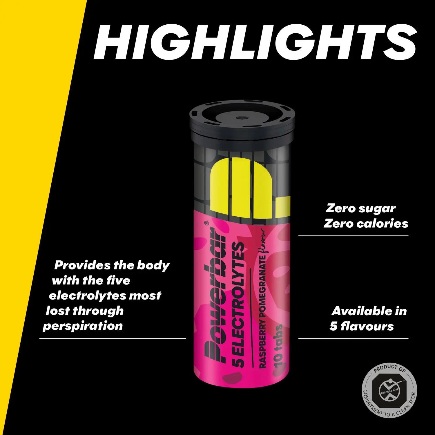 PowerBar - 5 Electrolytes sin Cafeína 1 tubo x 10 tabs -  Sabor: Frambuesa - Gra 3/3