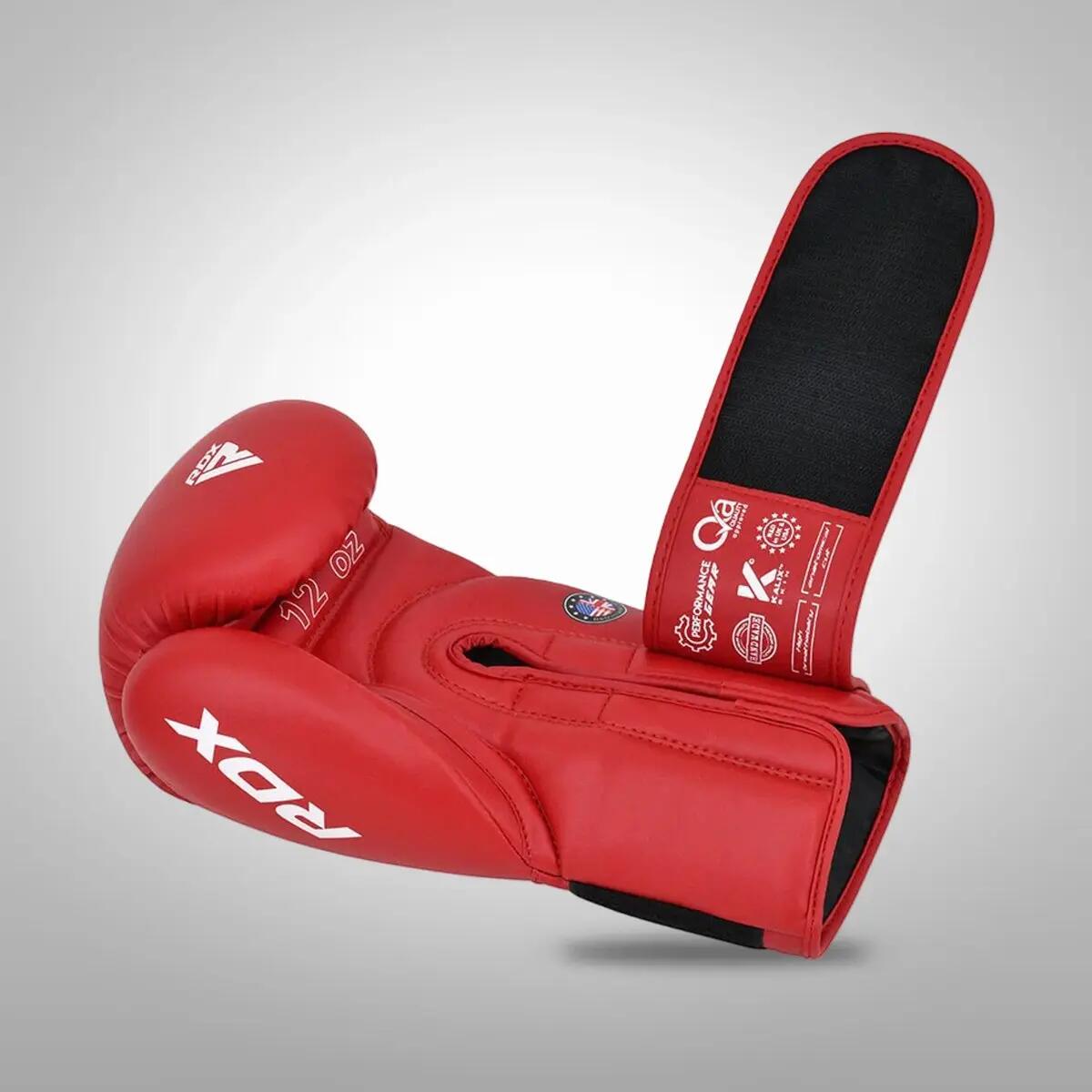 Luvas de boxe de competição amadora AS2 - Vermelho - 12 onças 4/7