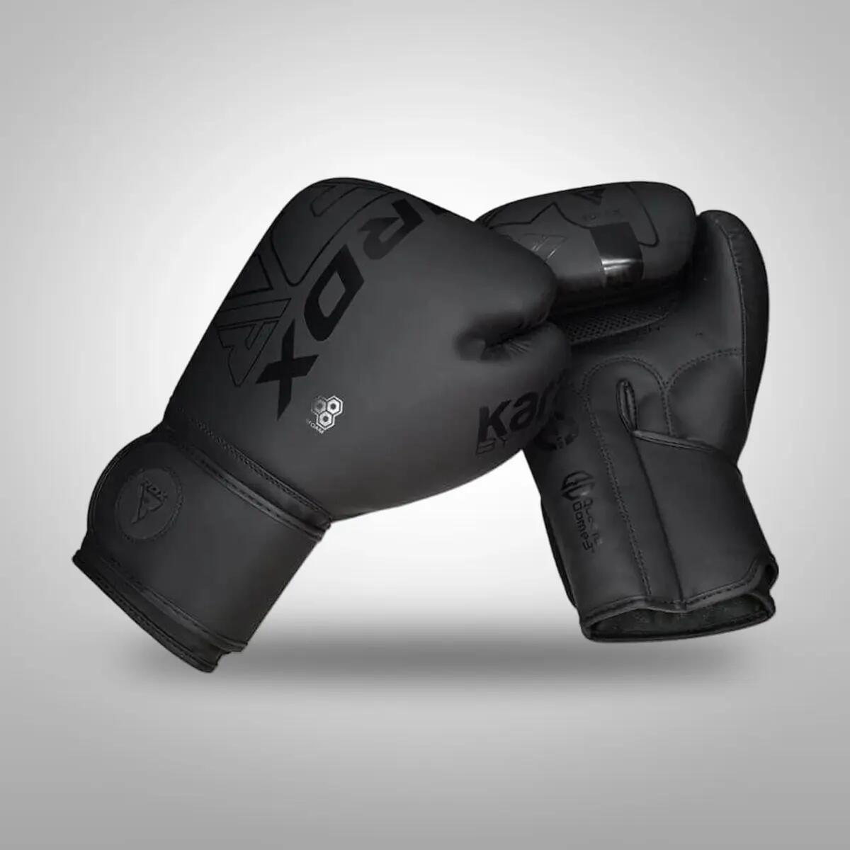 Gants de boxe RDX F6 Enfant – Noir/Noir – 6oz 4/7