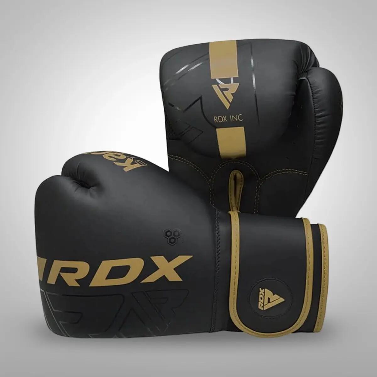 Gants de boxe RDX F6 Enfant – Noir/Or – 6oz 4/8