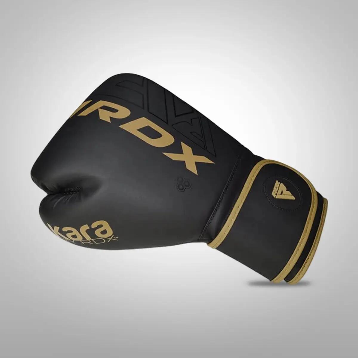Gants de boxe RDX F6 Enfant – Noir/Or – 6oz 2/8