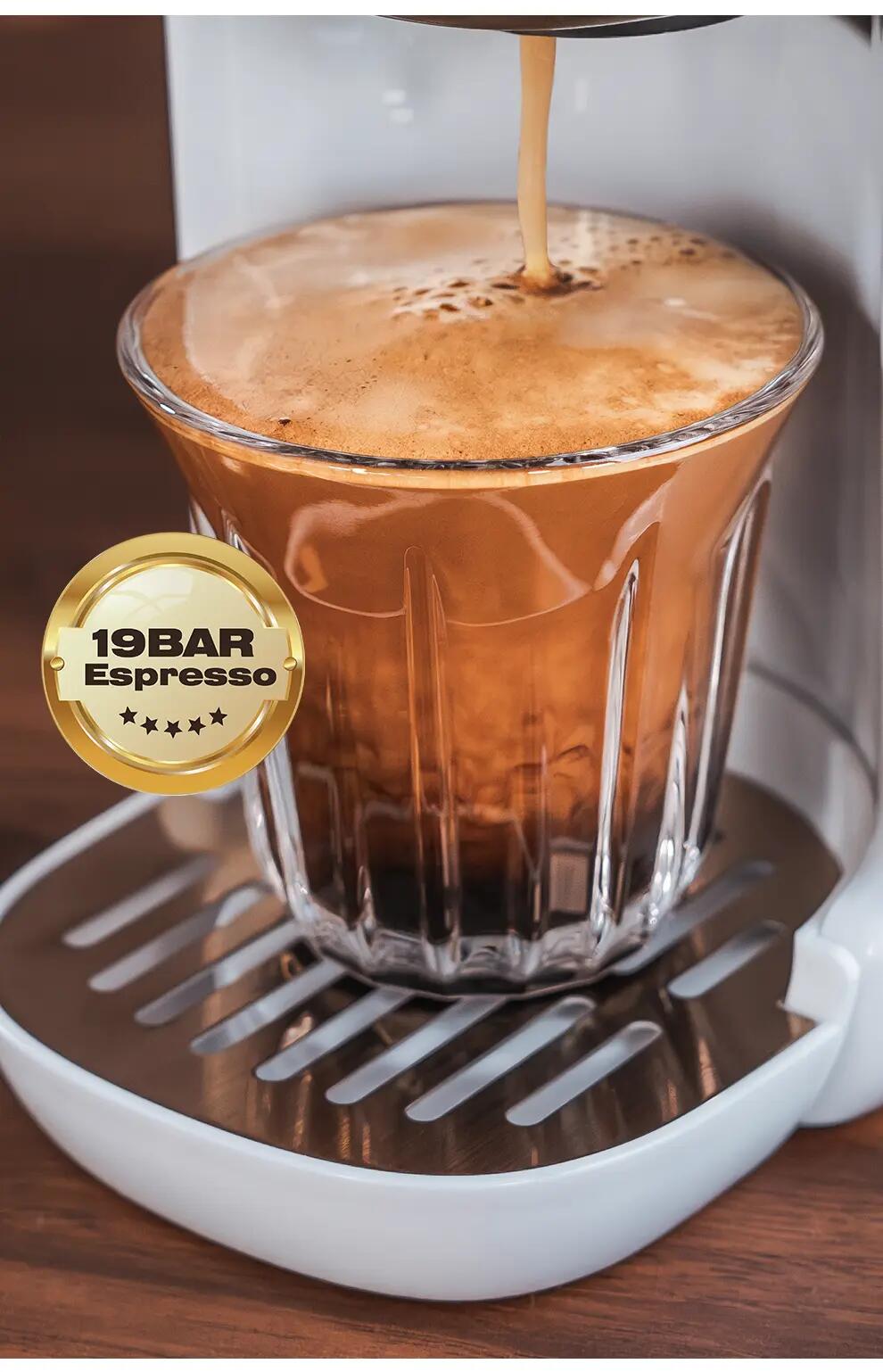 HiBREW H2B kapslový kávovar, extrakcia 19 bar, nádrž 0,6 l 7/14
