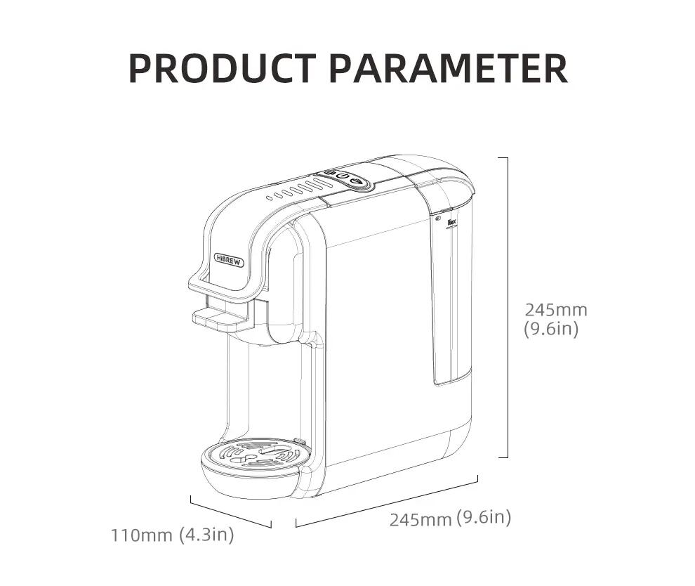 HiBREW H2B kapslový kávovar, extrakcia 19 bar, nádrž 0,6 l 13/14