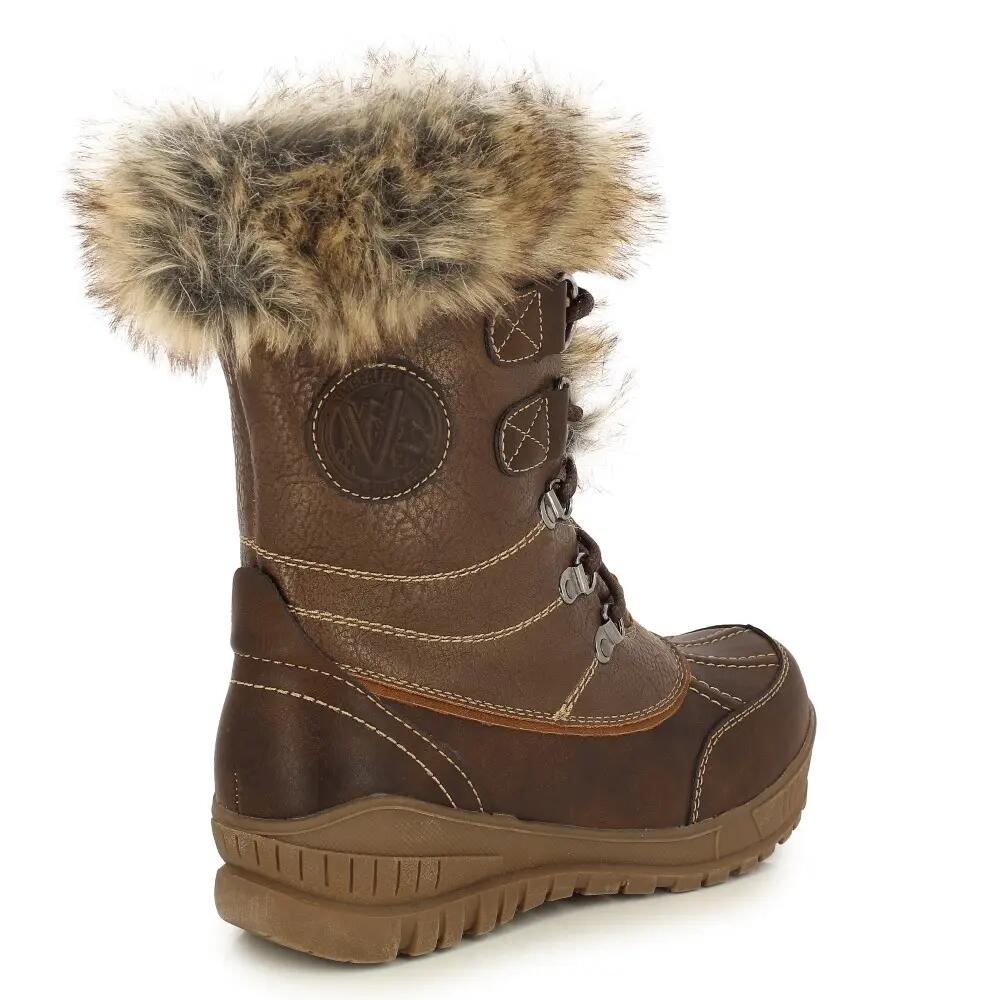 Snowboots Delmos kastanjebruin dames 3/4