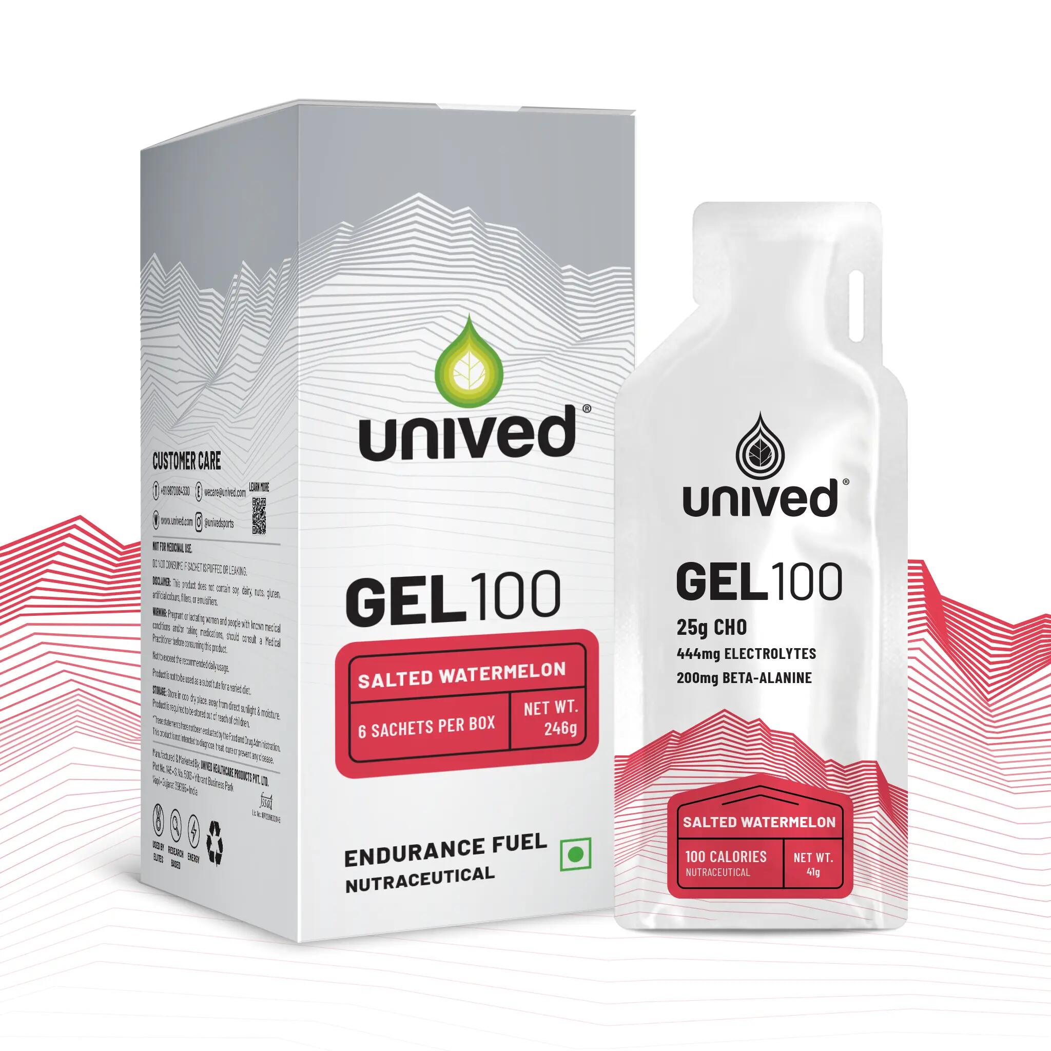 Gel 100 -Salted Watermelon- Box of 6 Sachets -  1